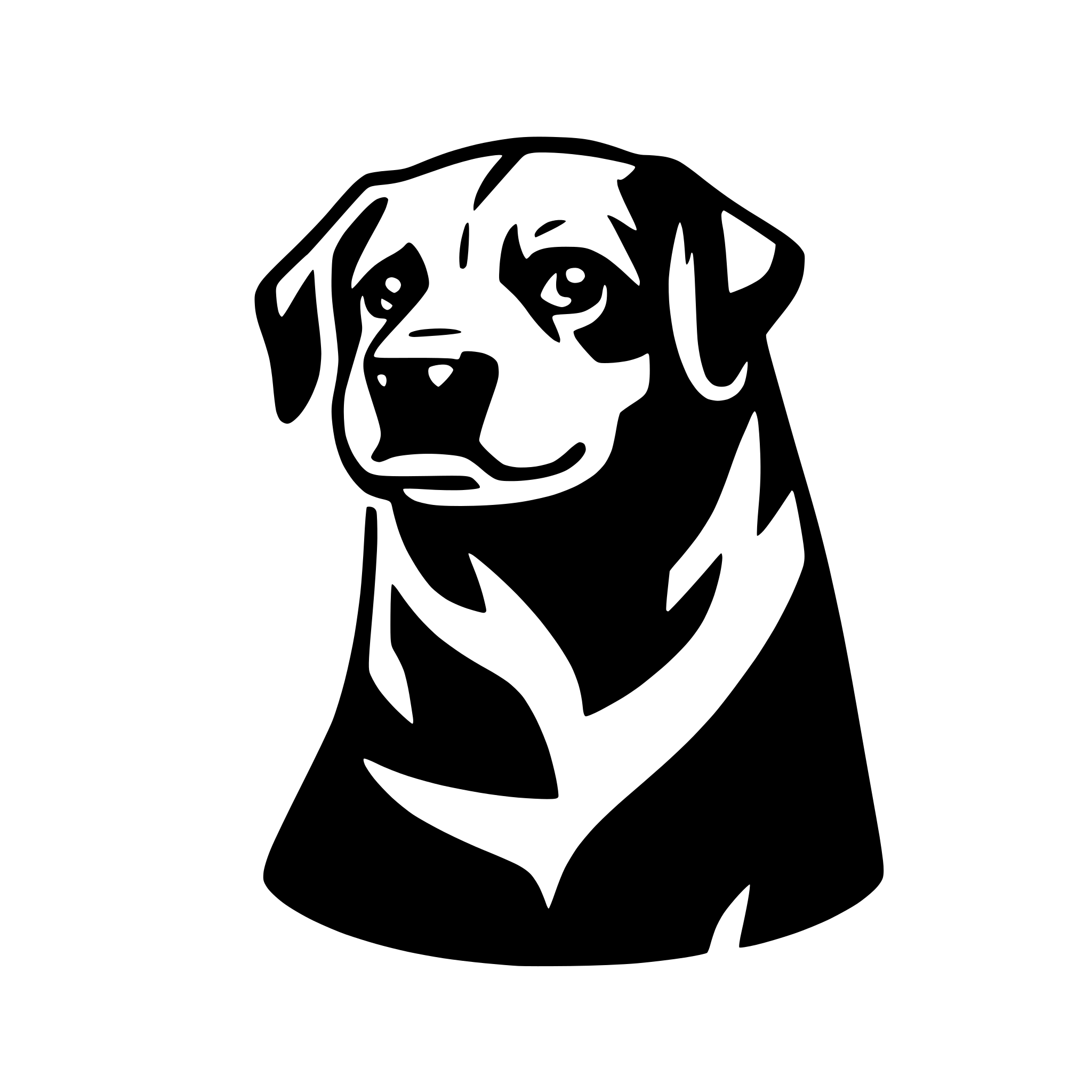 AI-generated SVG of a rottweiler