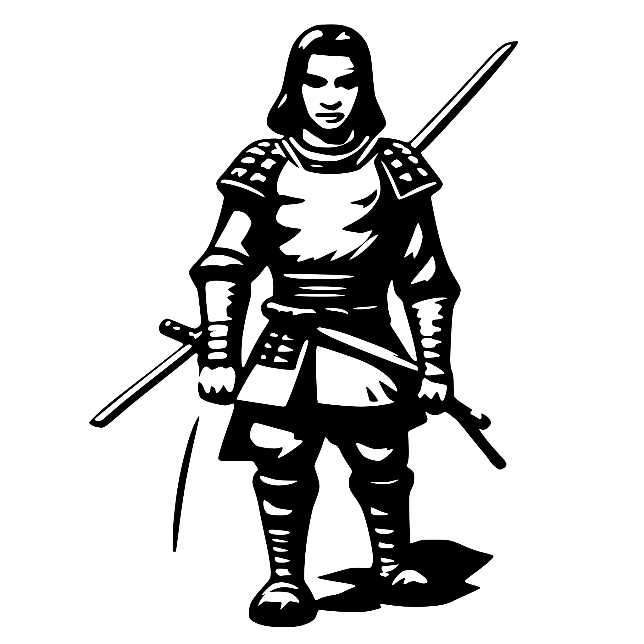AI-generated SVG of 'samurai'