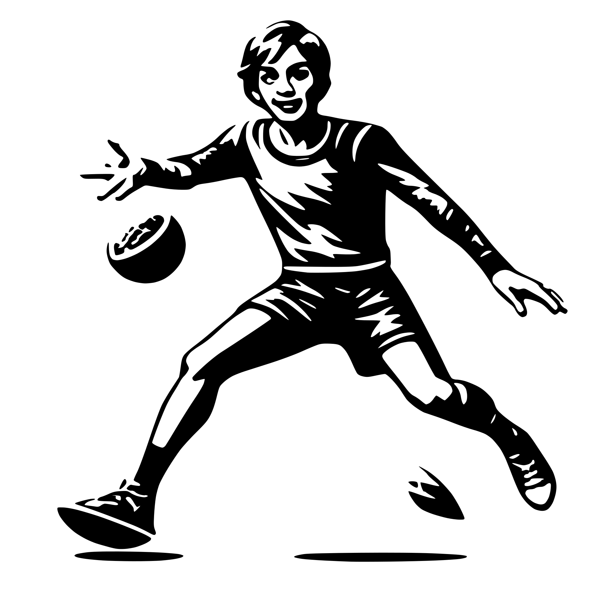 AI-generated SVG of 'ultimate frisbee player'