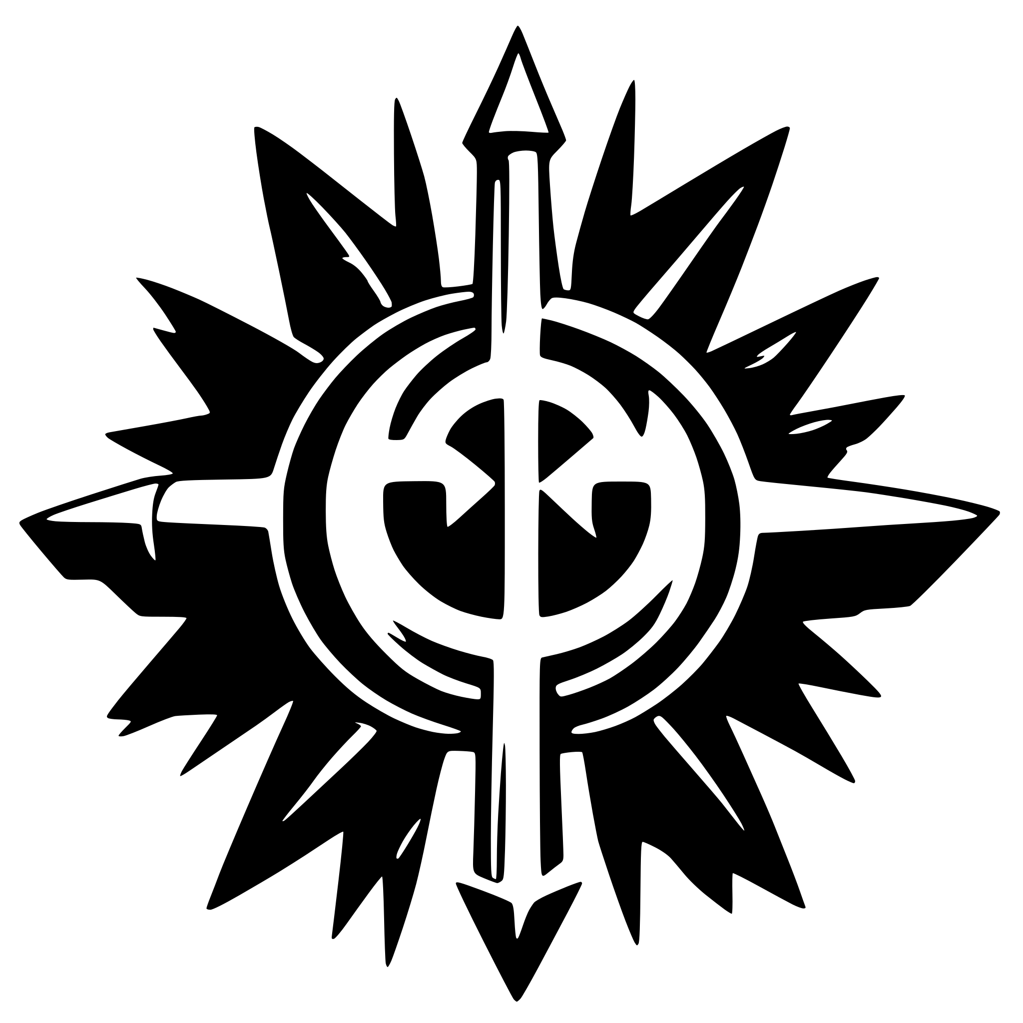 AI-generated SVG of a punk rock mystical symbol