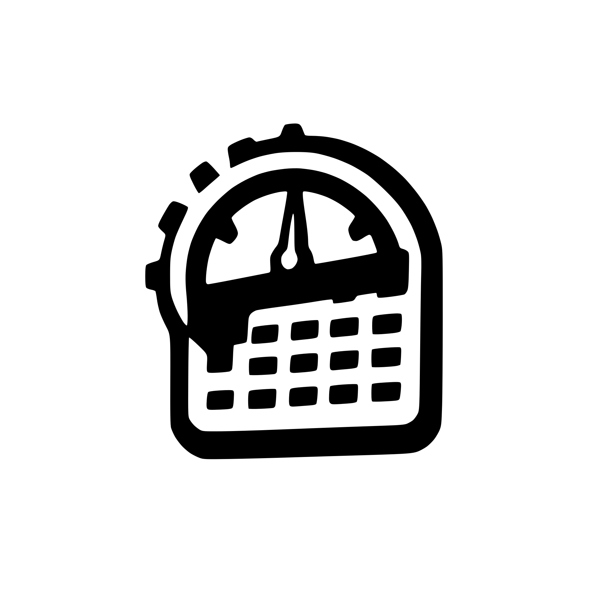 AI-generated SVG of a flat icon for a settings page of an scheduling app