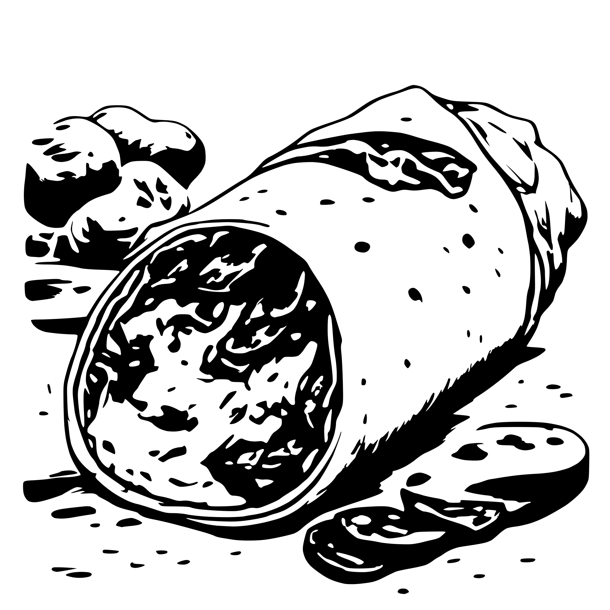 AI-generated SVG of 'Bacon egg potato breakfast burrito'