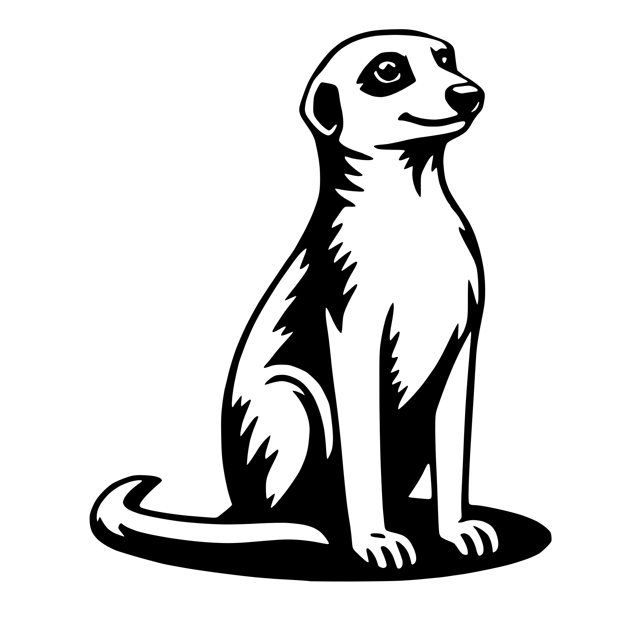 AI-generated SVG of a meerkat