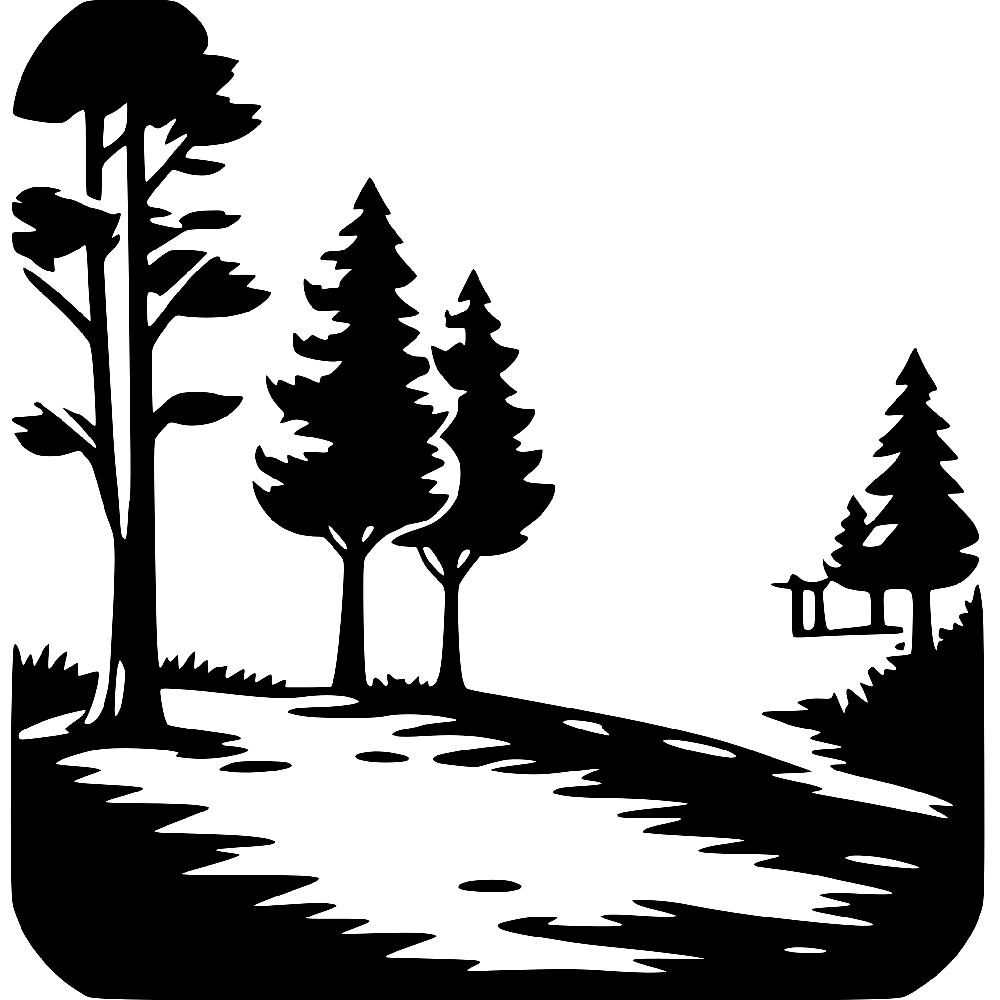 AI-generated SVG of 'peaceful woods'