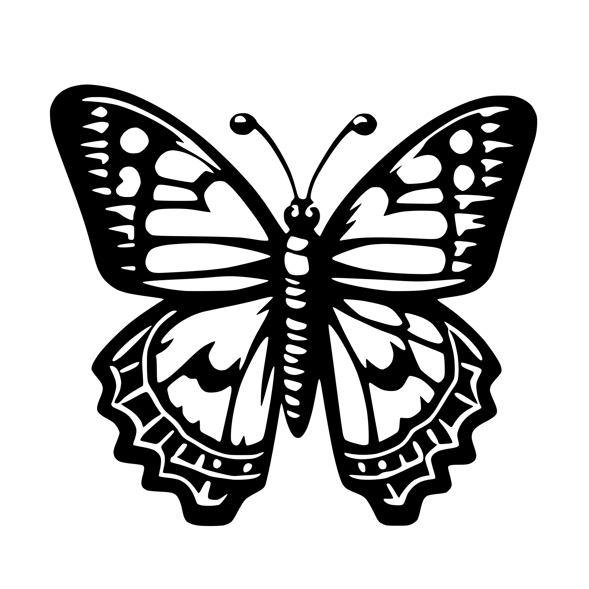 AI-generated SVG of 'un papillon'