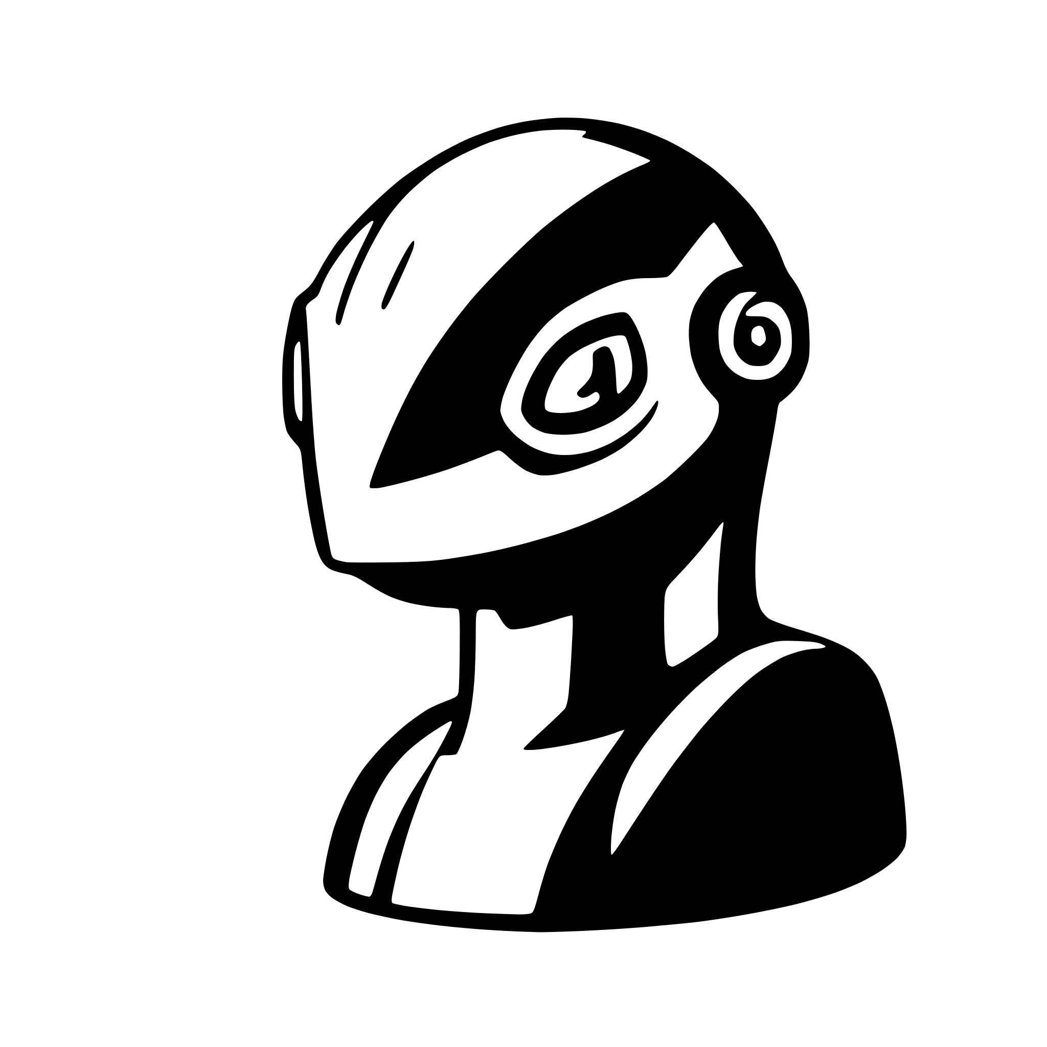 AI-generated SVG of a robot goose head