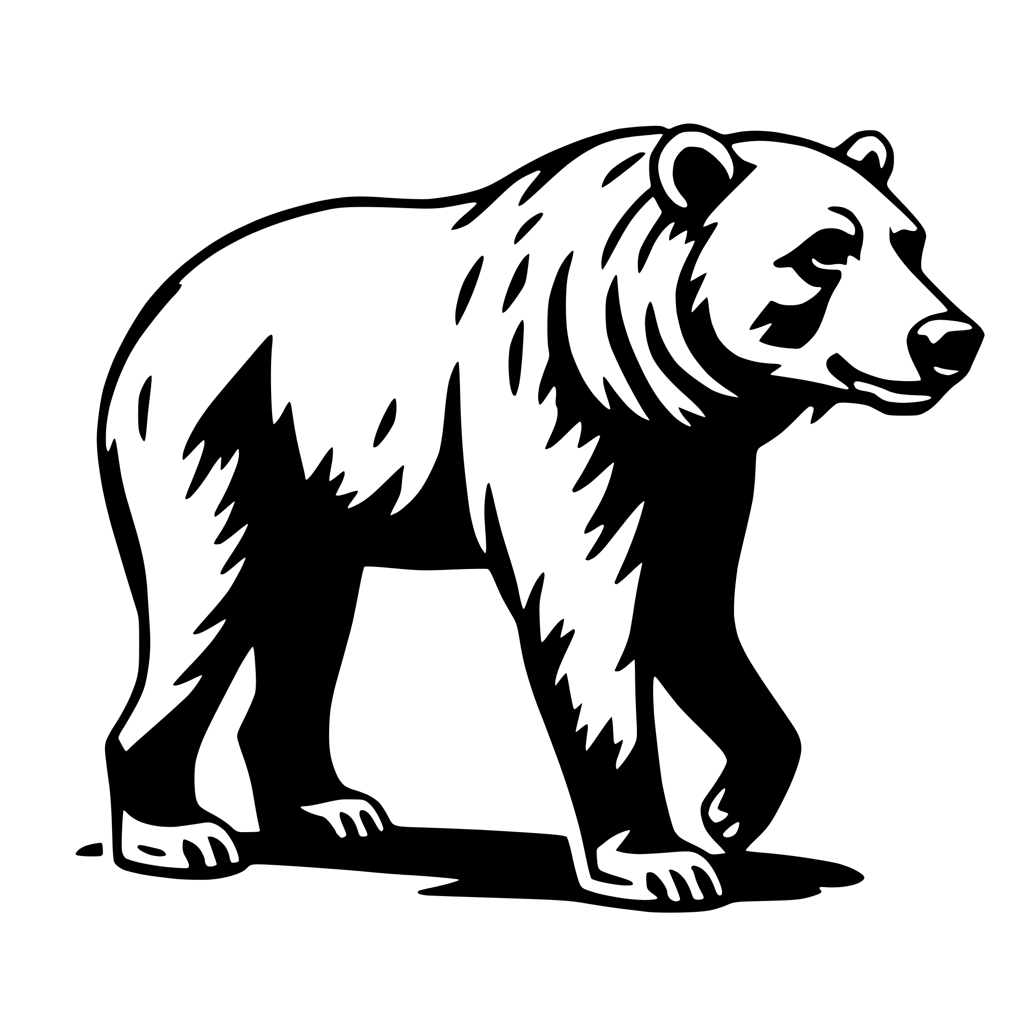 AI-generated SVG of 'grizzly bear'