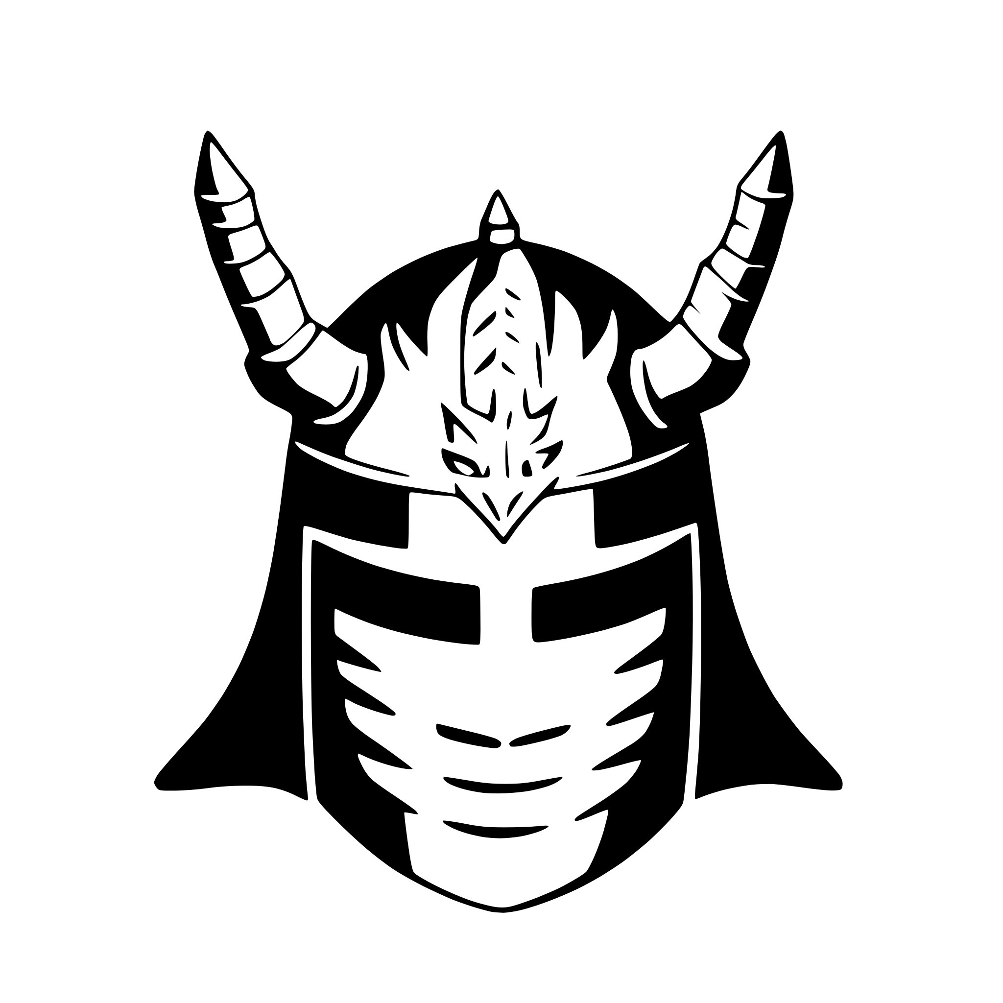 AI-generated SVG of a samurai helmet with dragon
