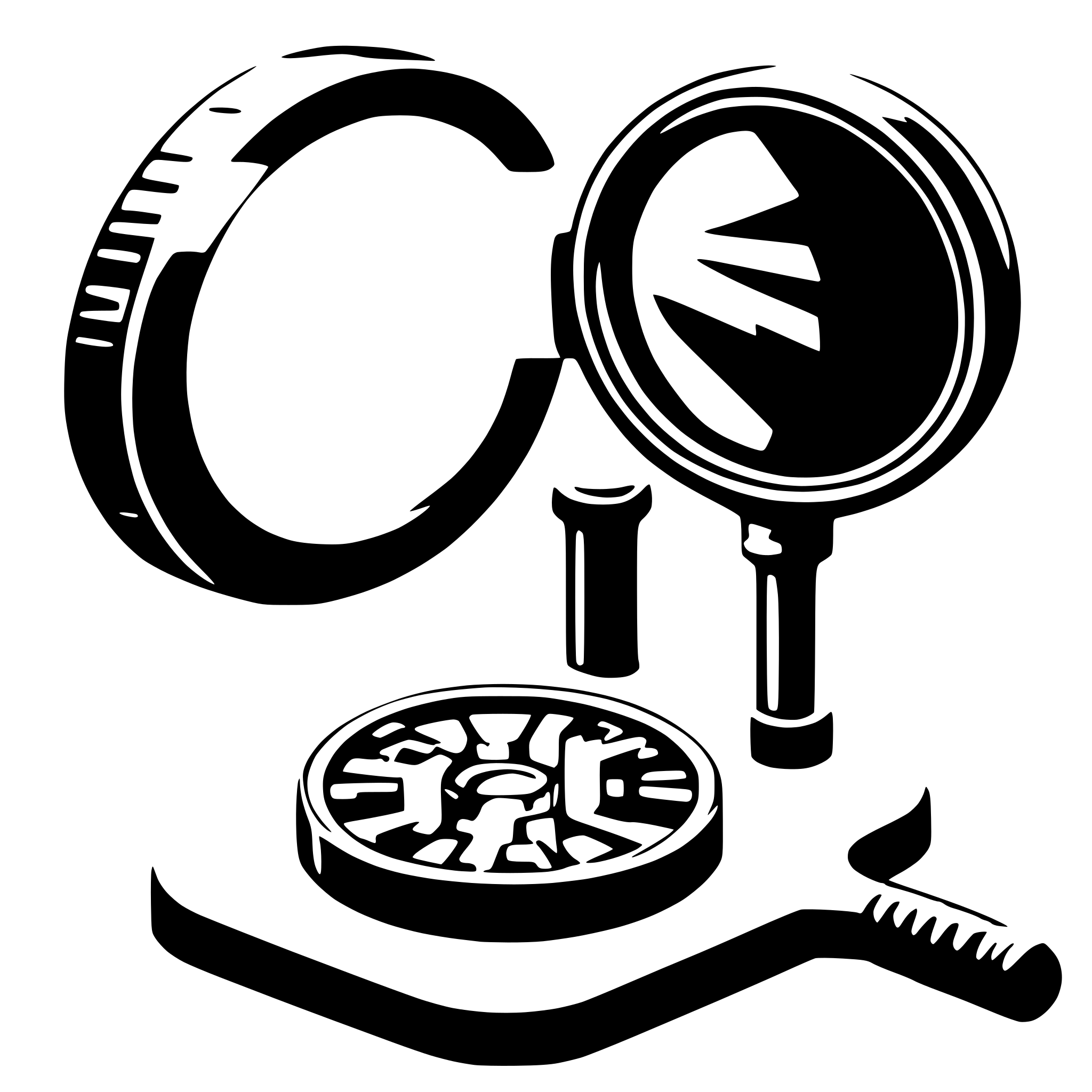 AI-generated SVG of a data nodes beeing inspected by a magnifying glass