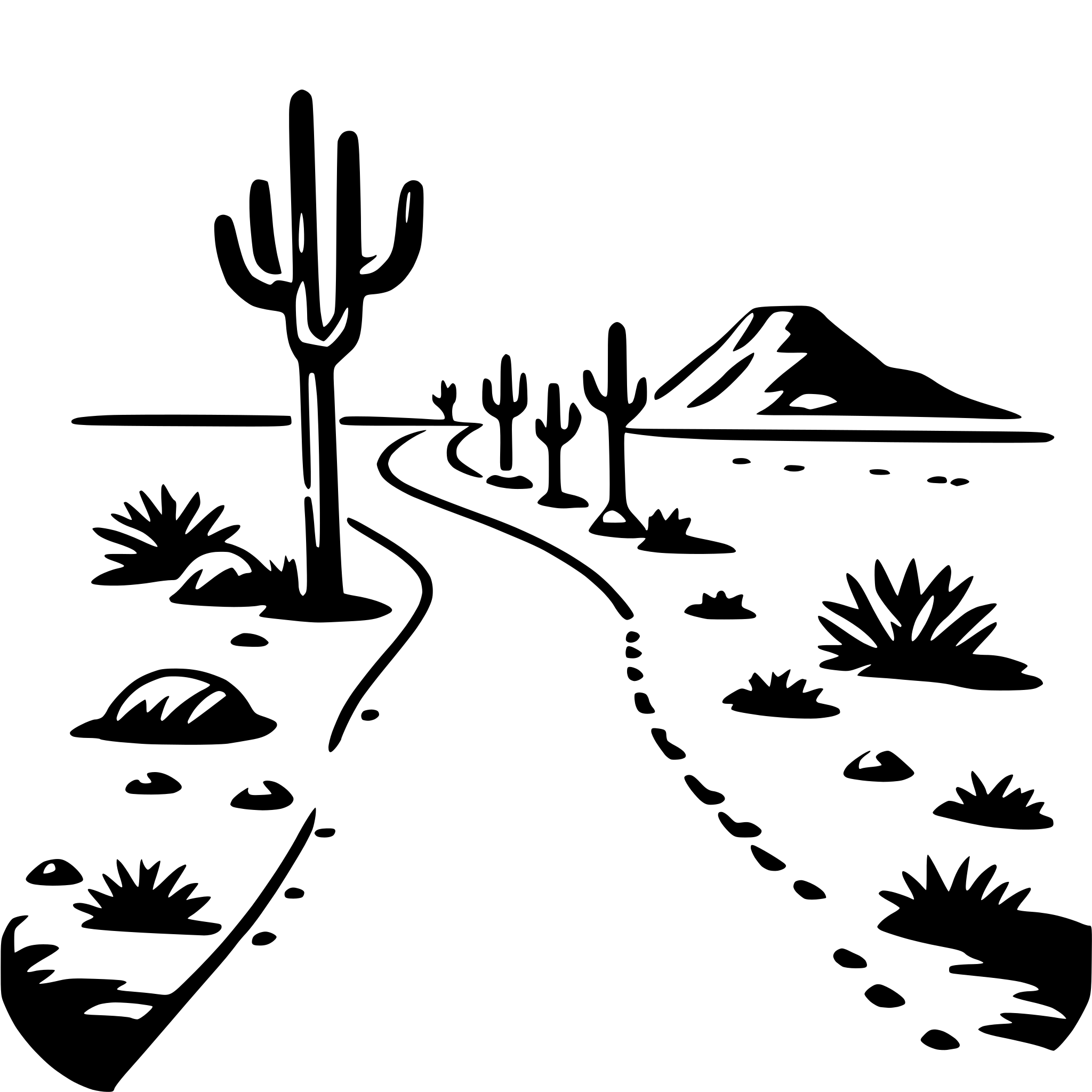 AI-generated SVG of 'desert road journey'