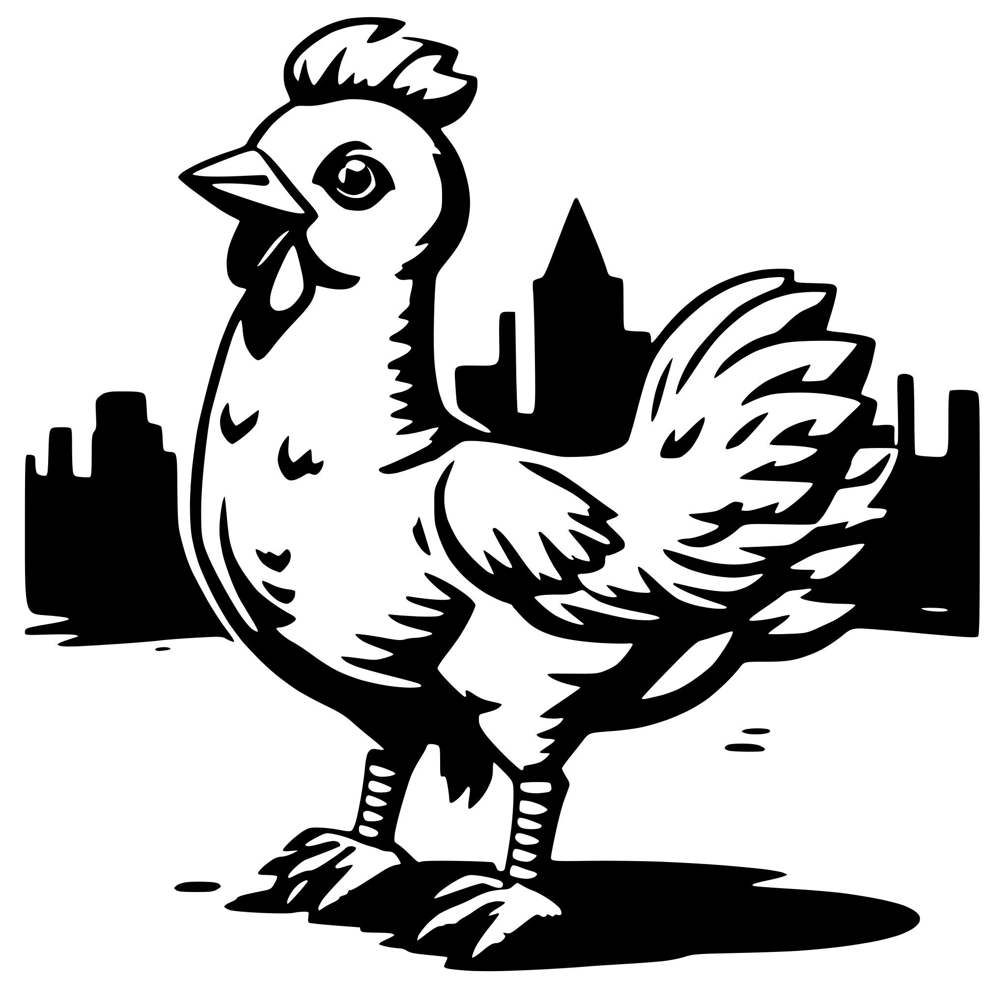 AI-generated SVG of a chicken jockey