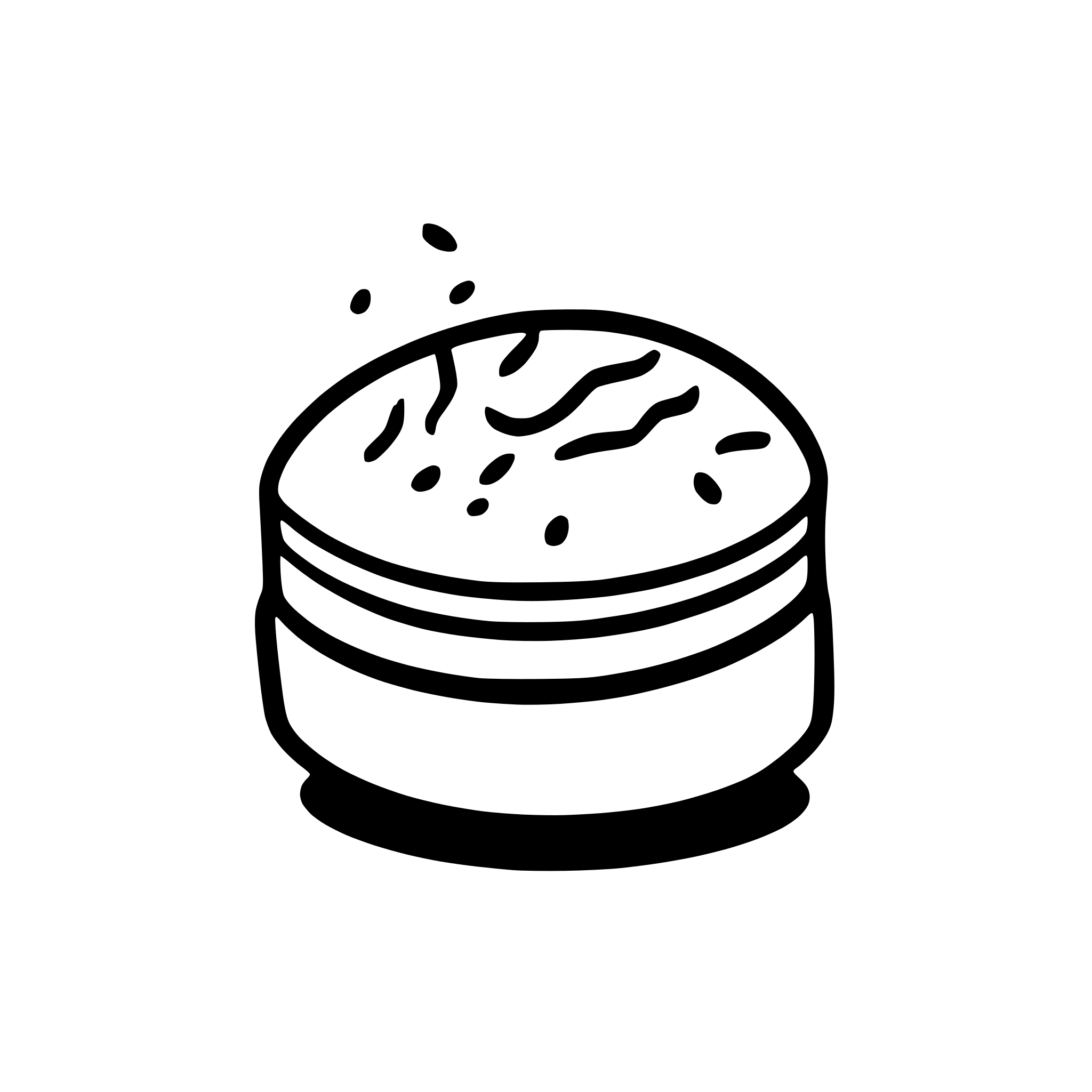 AI-generated SVG of a A cute macaron (pastel pink) with a tiny sparkle offset.