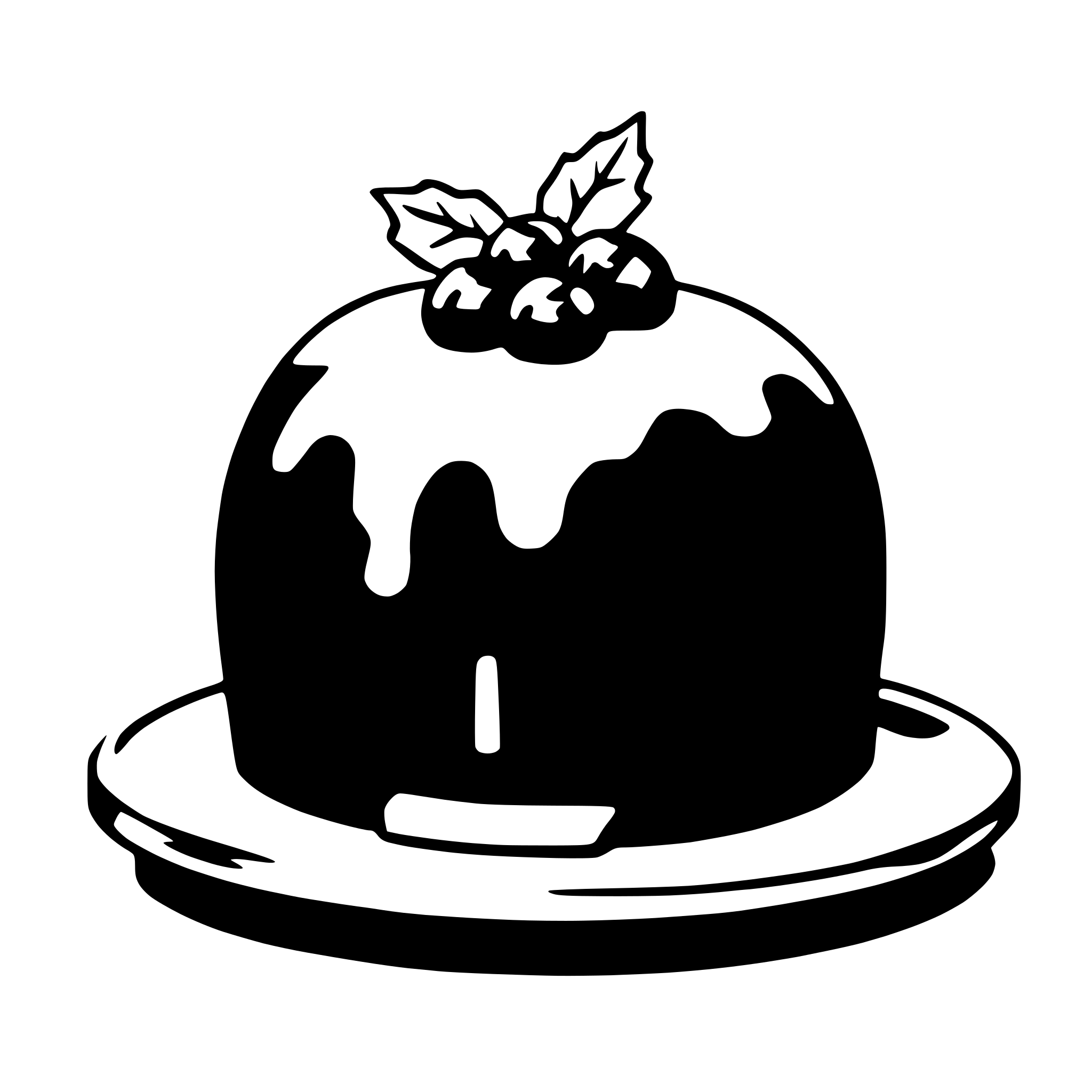 AI-generated SVG of a christmas pudding