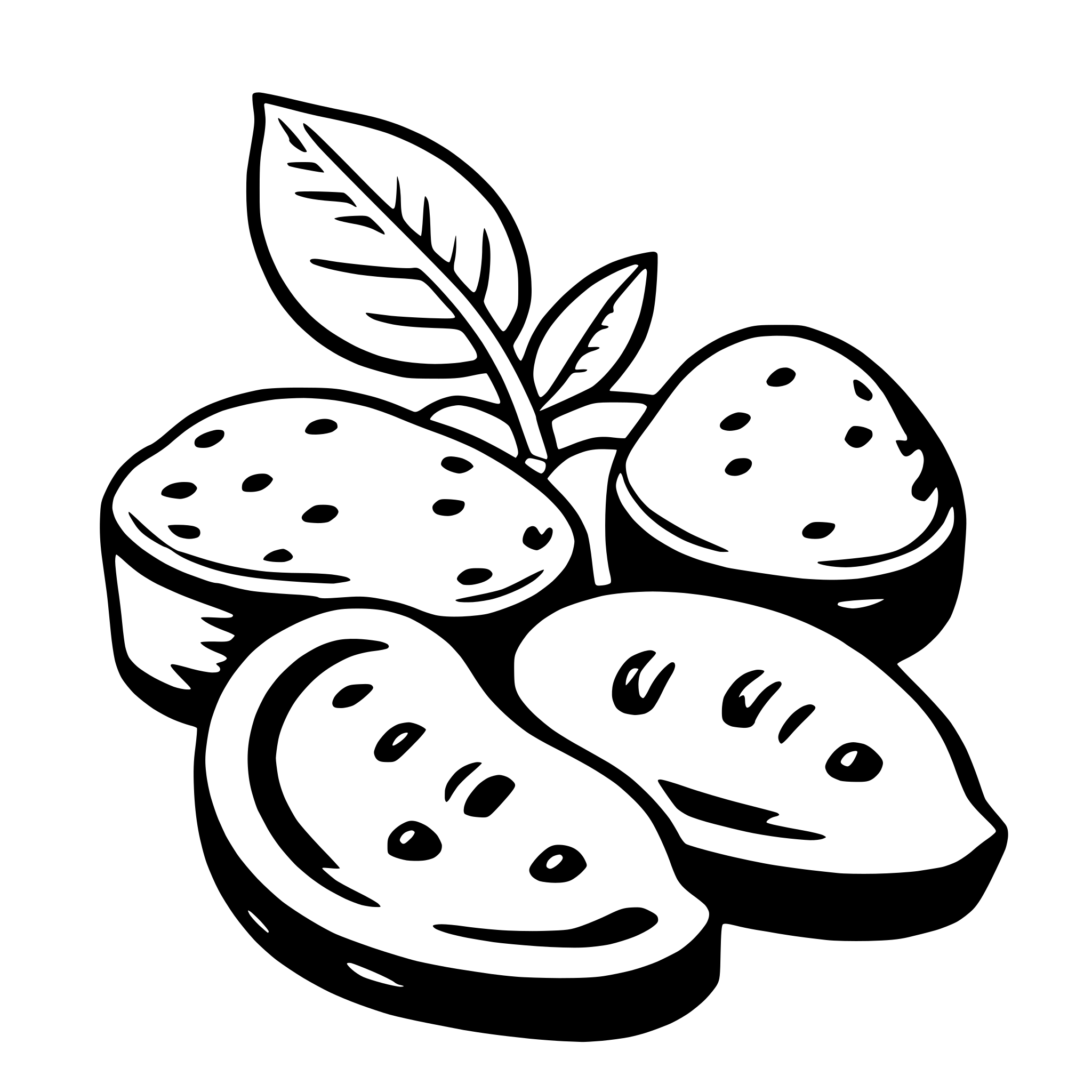 AI-generated SVG of 'cashew'