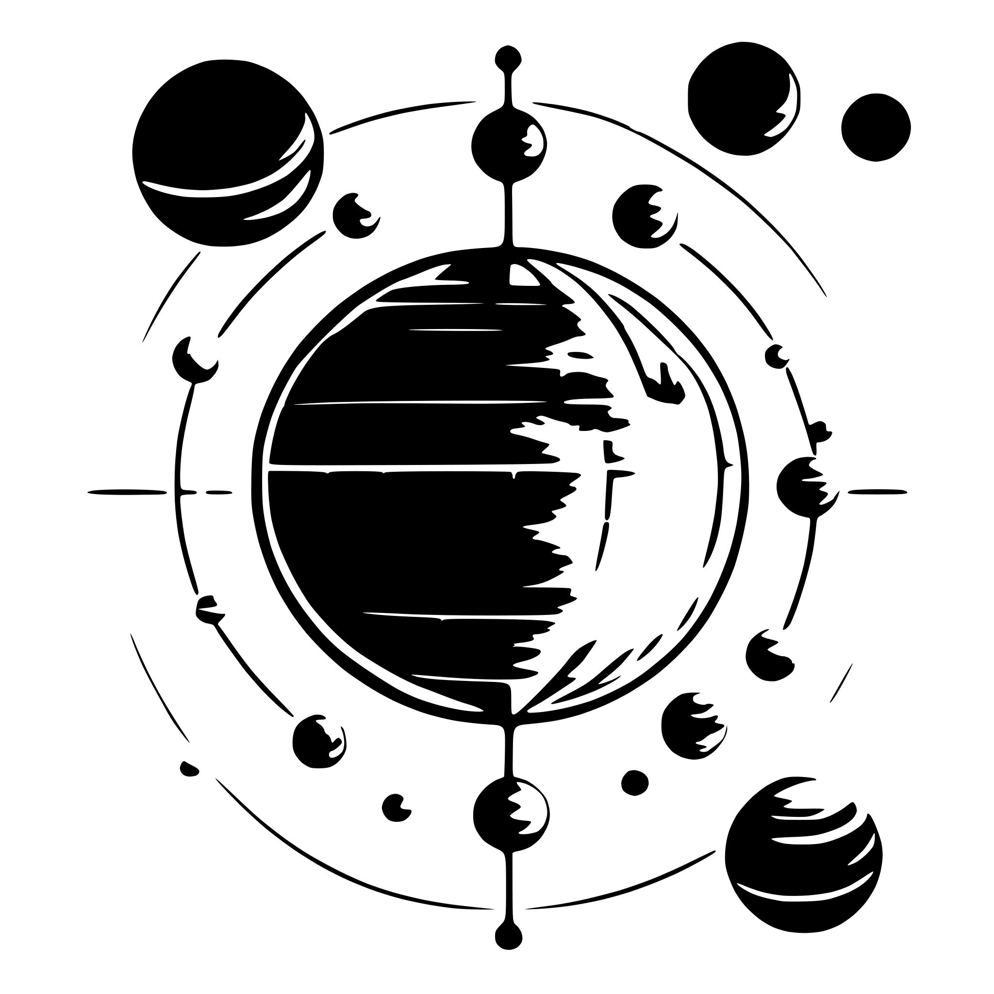 AI-generated SVG of 'solar system with earth as  center'