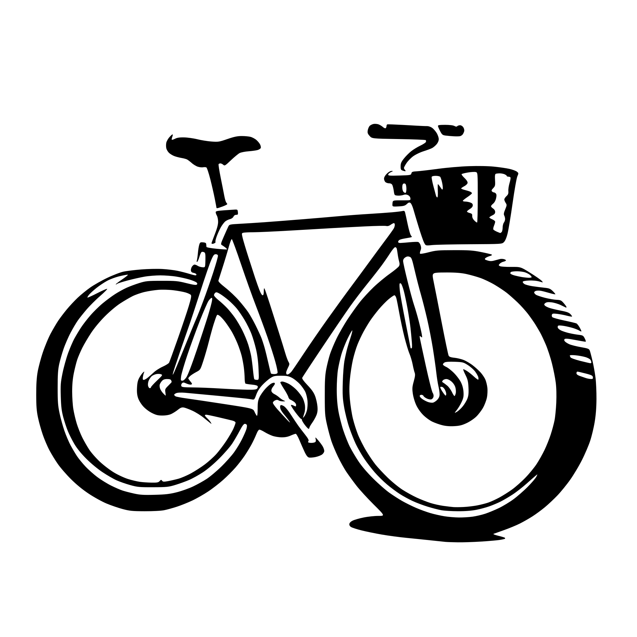 AI-generated SVG of a a cycle silhouette vector with a white background