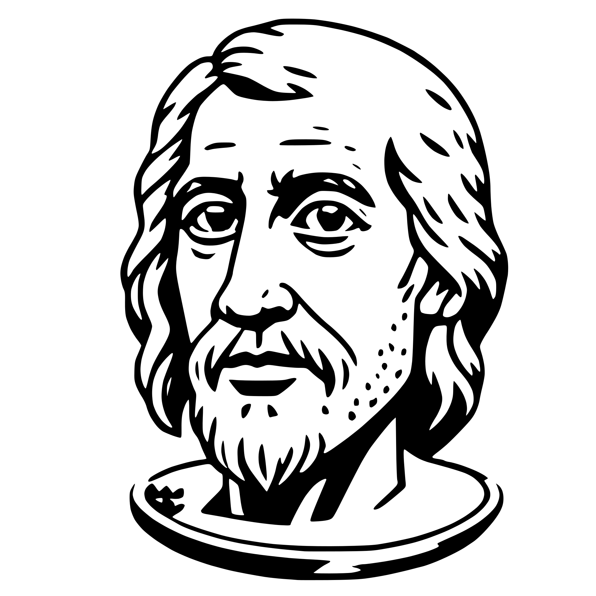 AI-generated SVG of a plato