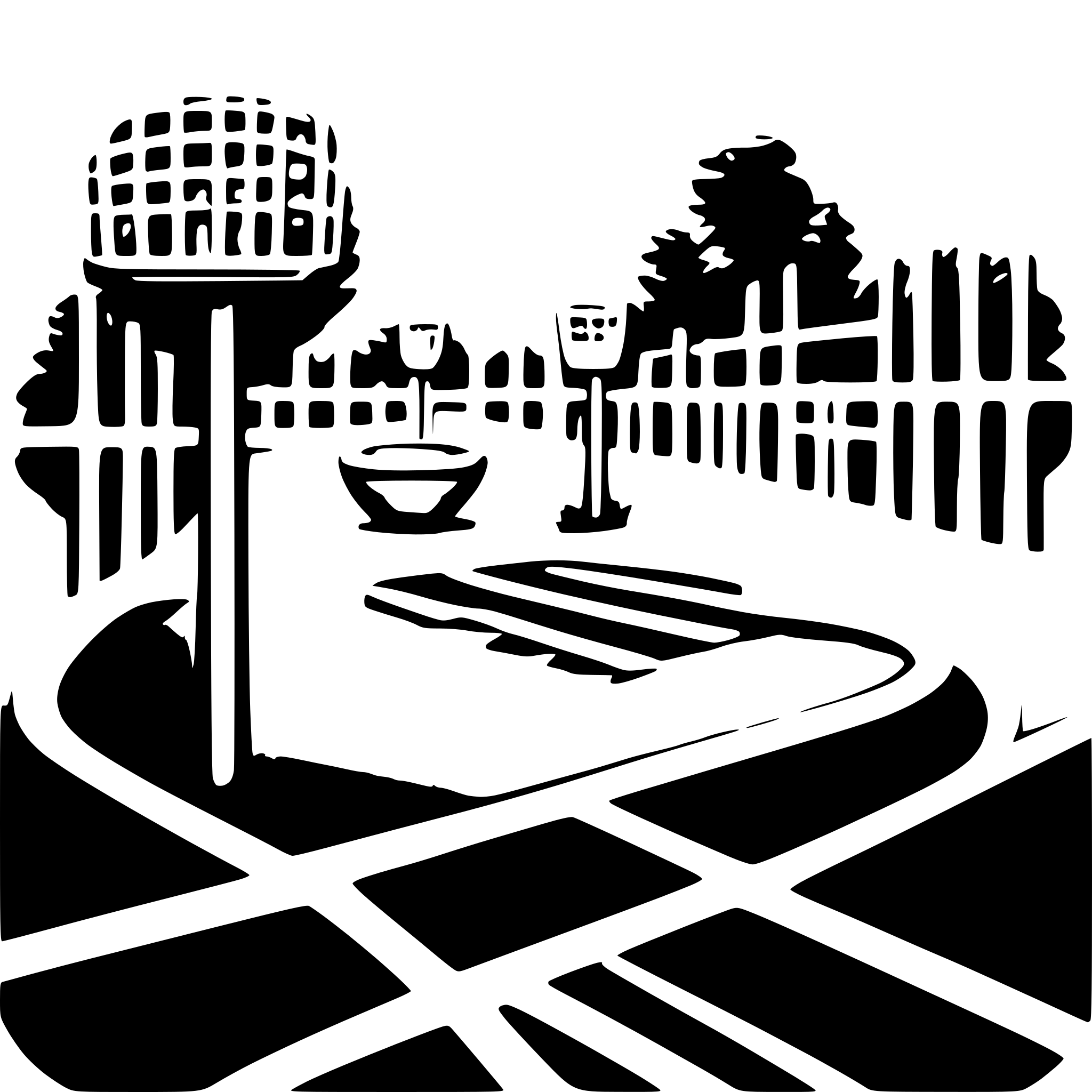 AI-generated SVG of a discgolf basket lines only