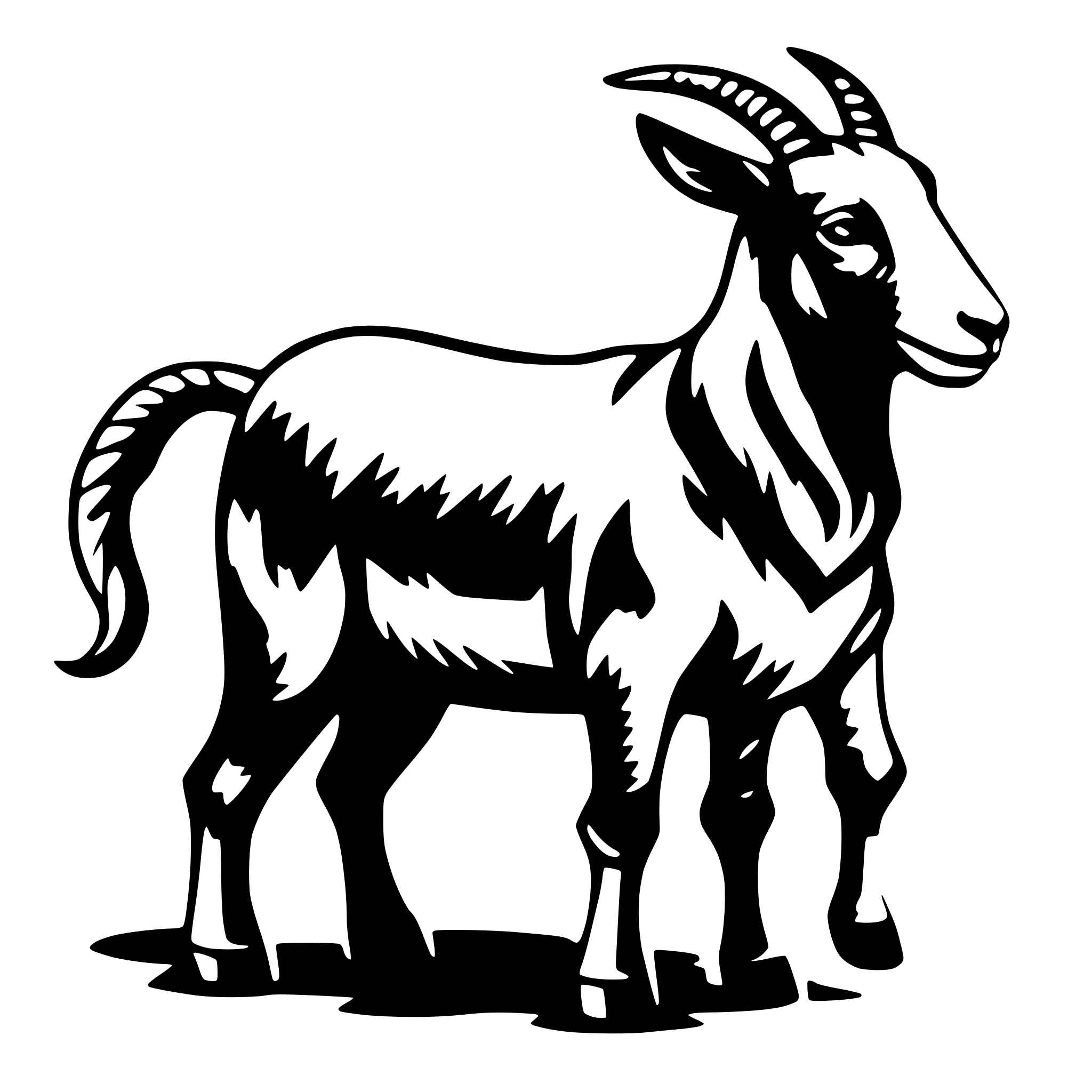 AI-generated SVG of a goat