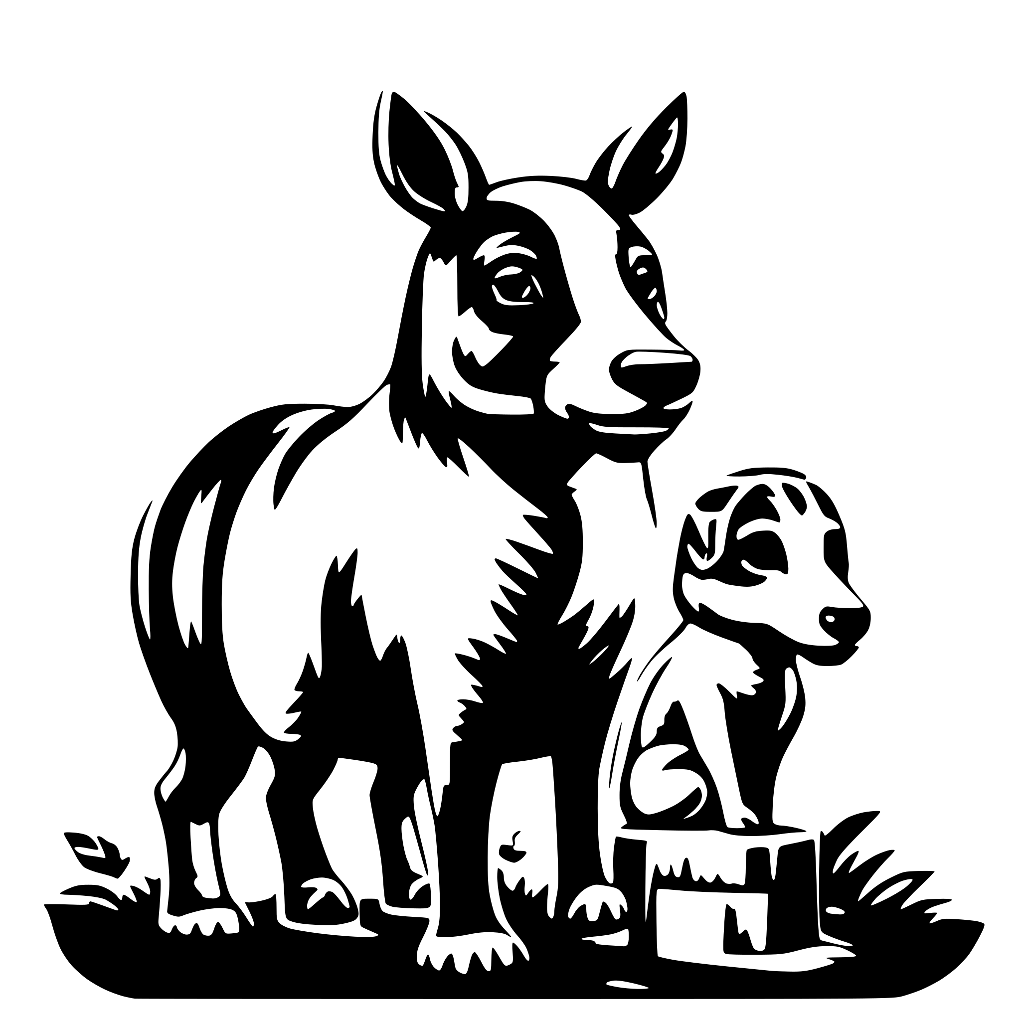 AI-generated SVG of 'a set of animal assets'