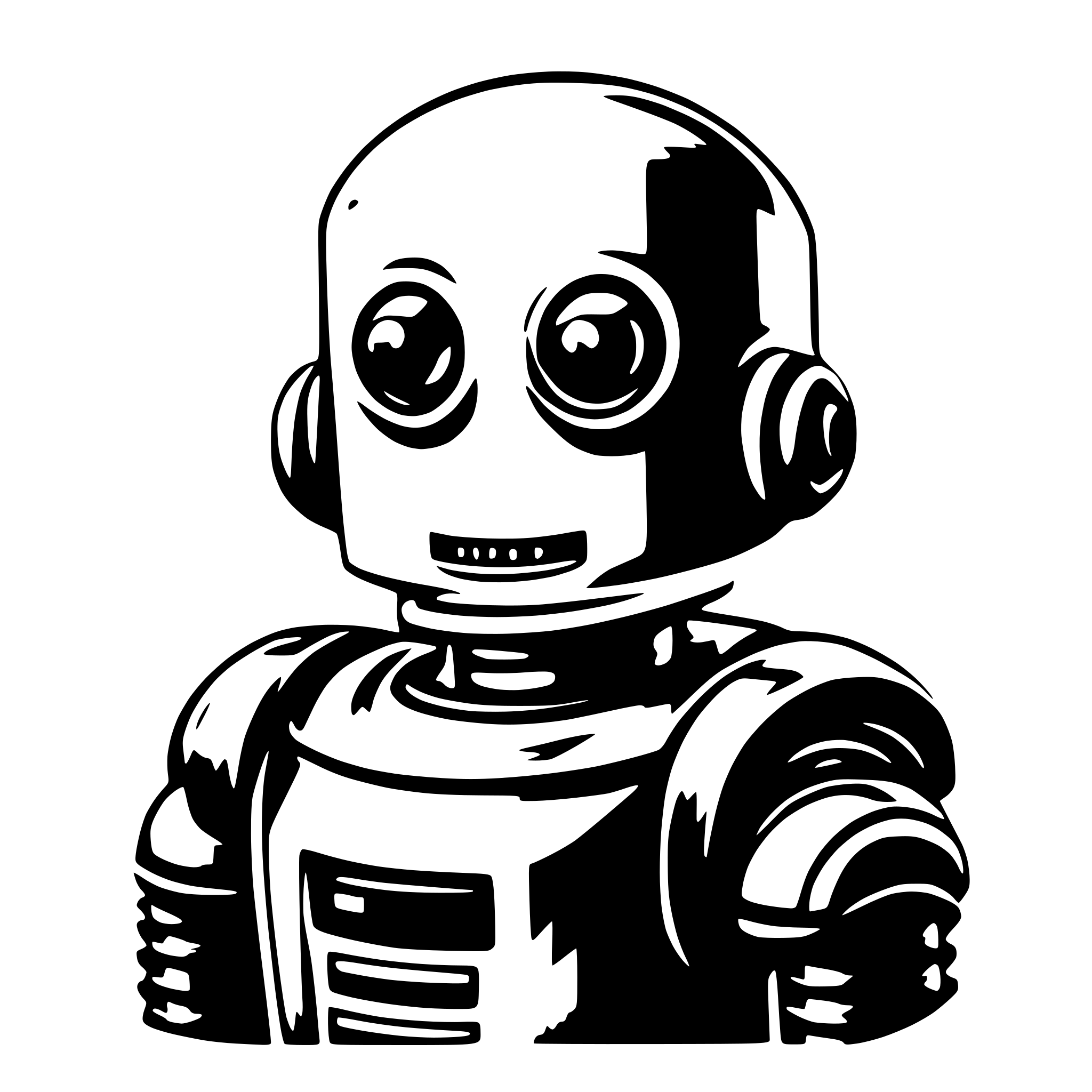 AI-generated SVG of 'Obseractional robot'