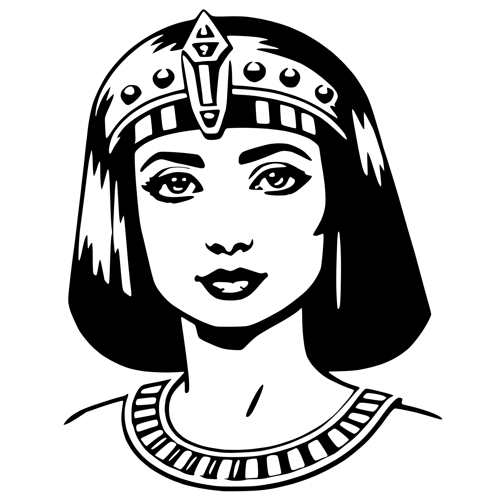 AI-generated SVG of a cleopatra