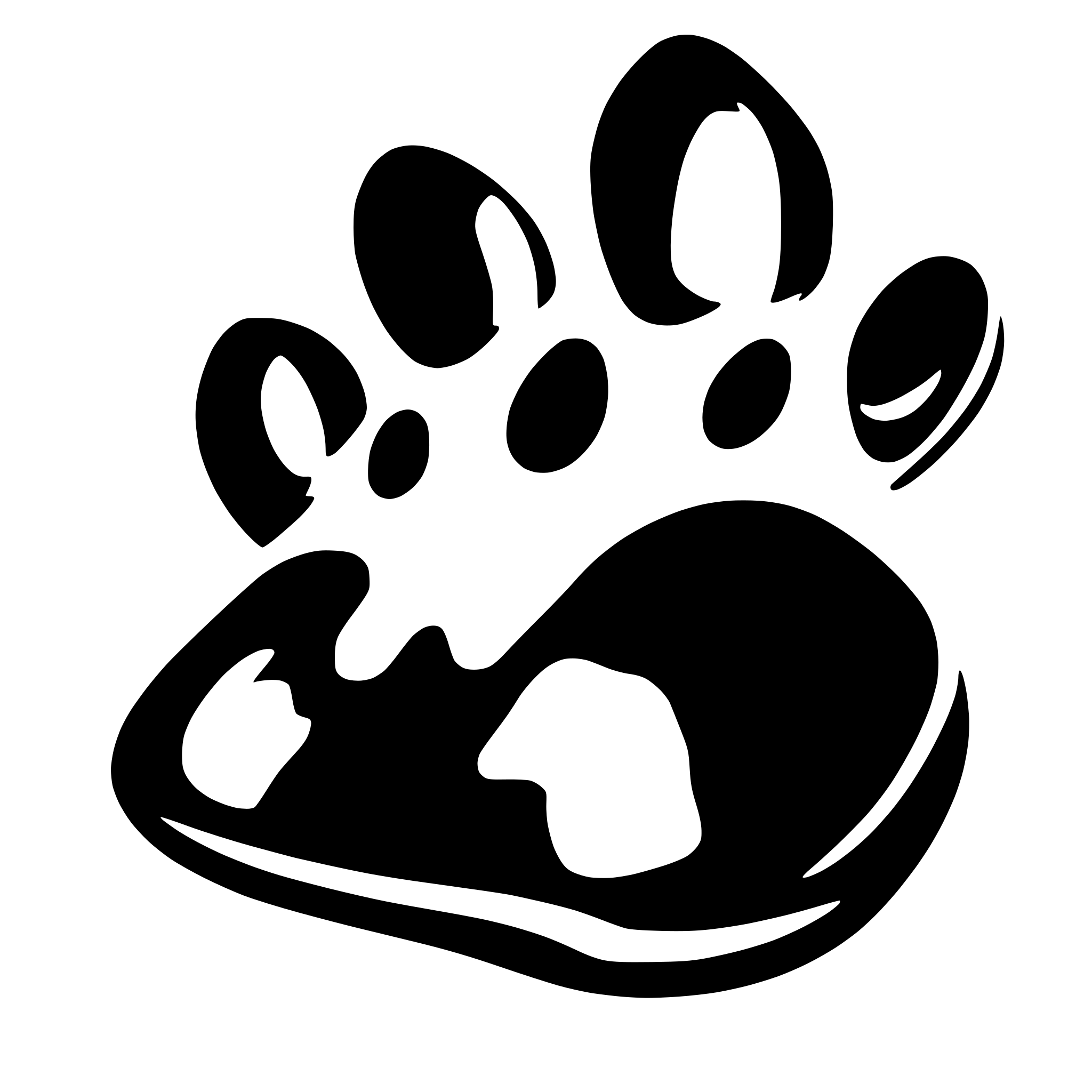 AI-generated SVG of 'Dog paw print'
