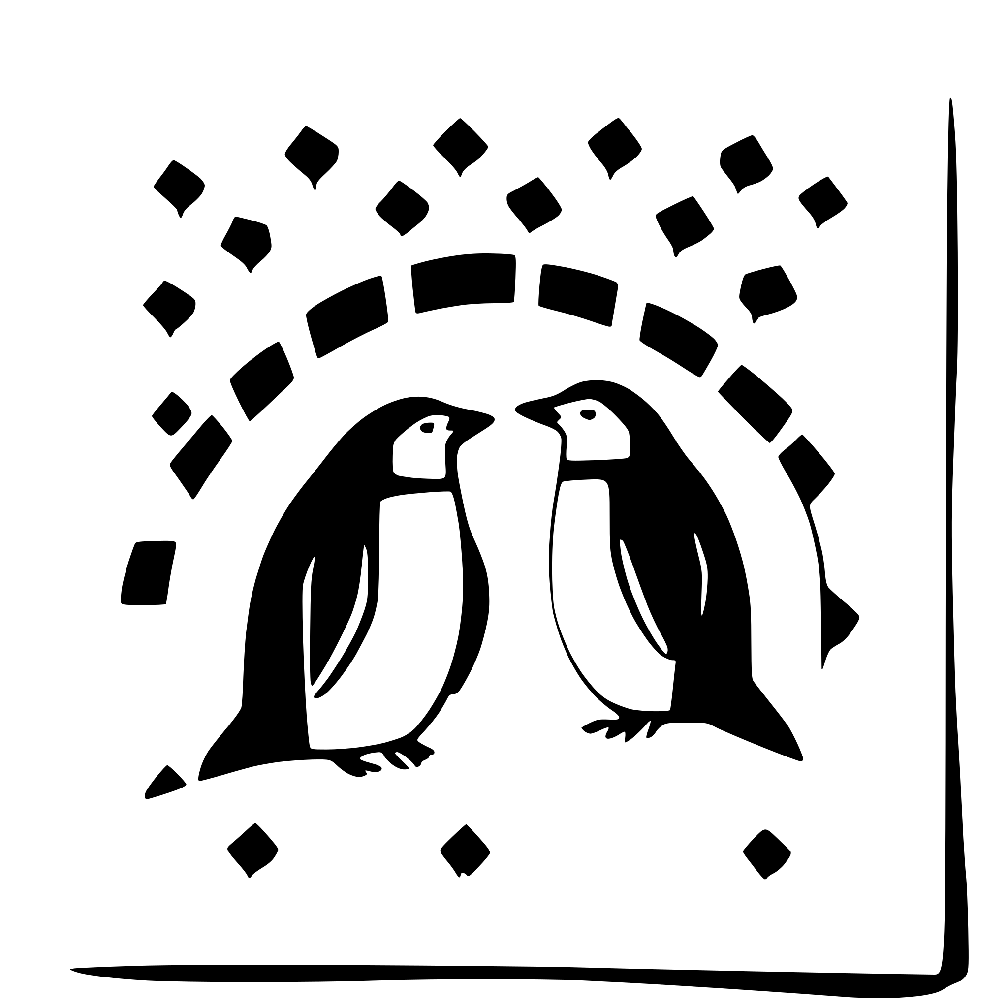 AI-generated SVG of 'penguins huddled in snow'