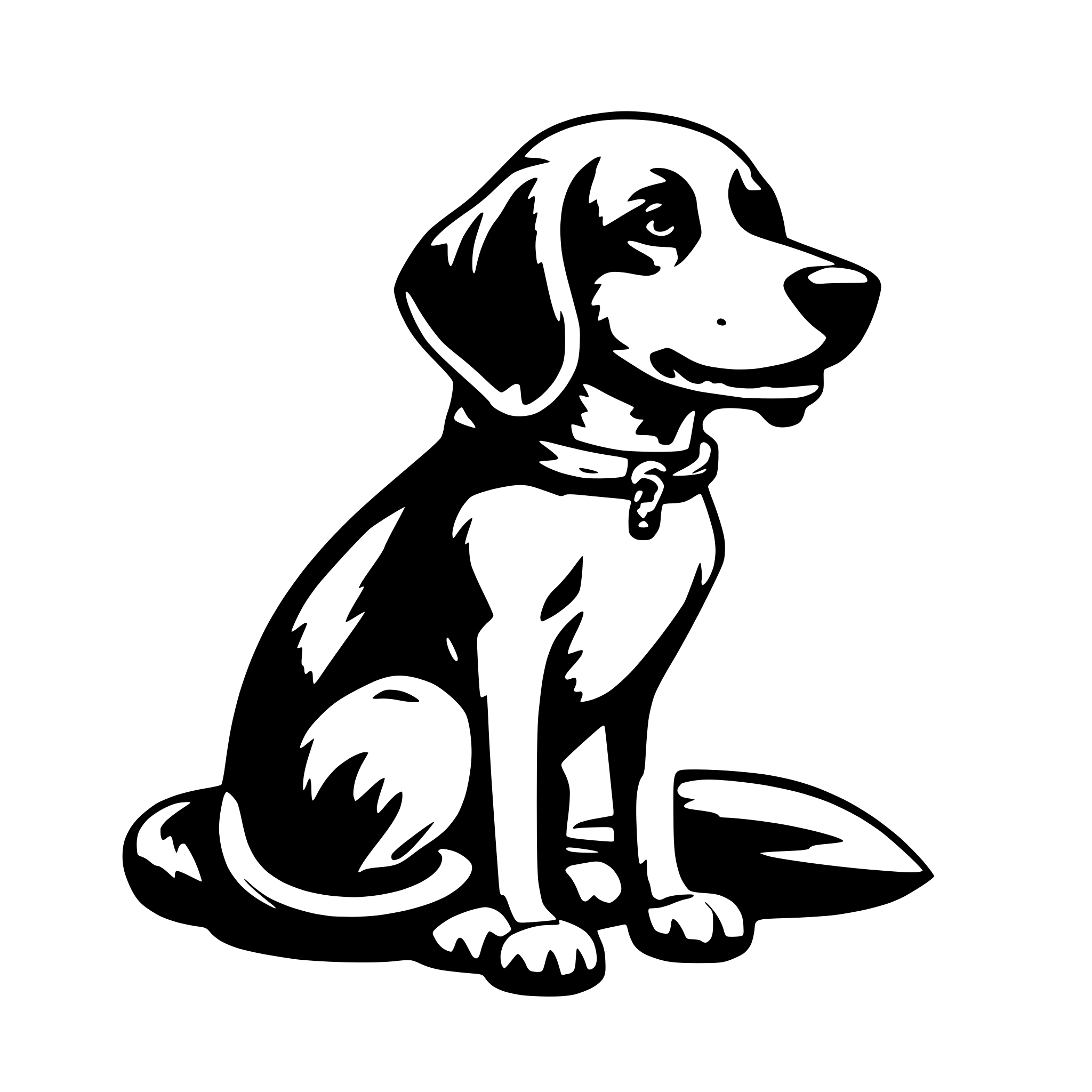 AI-generated SVG of 'dog sploot'