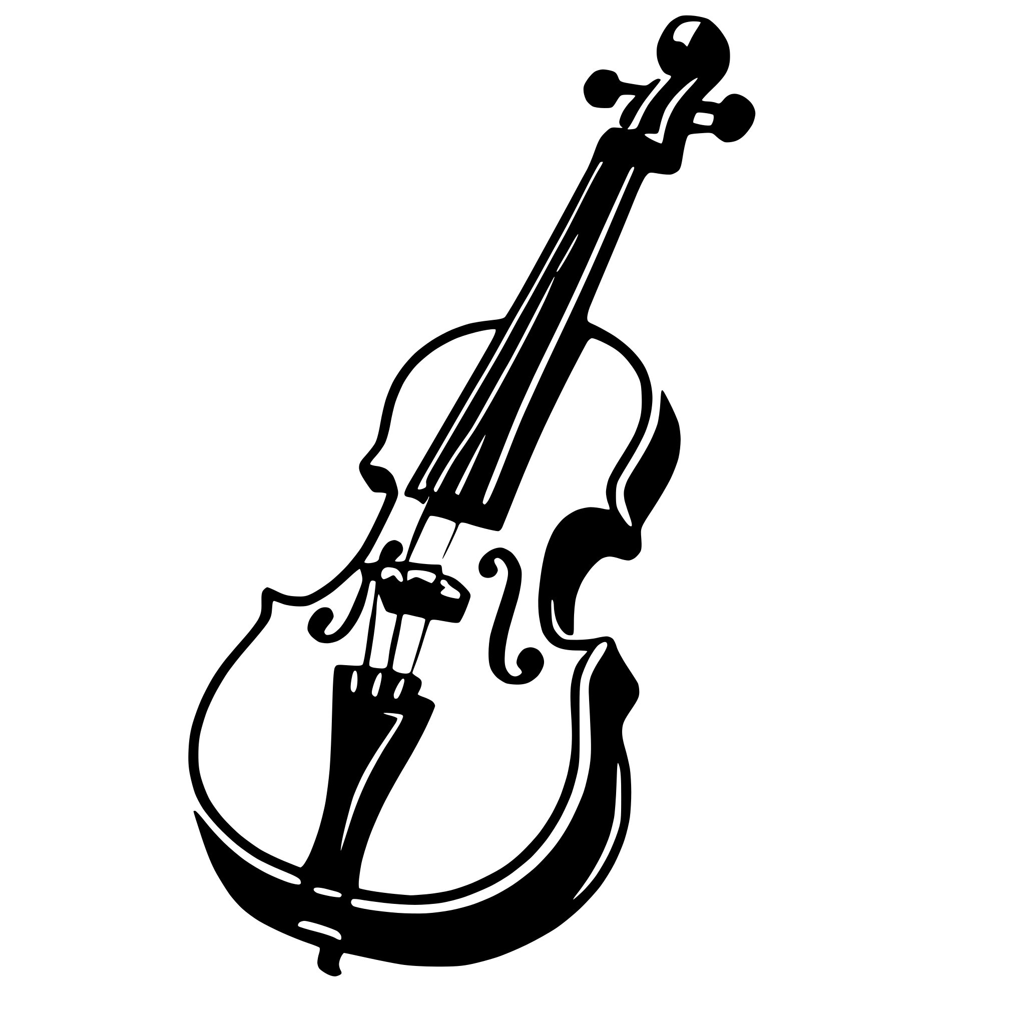 AI-generated SVG of 'wooden violin'
