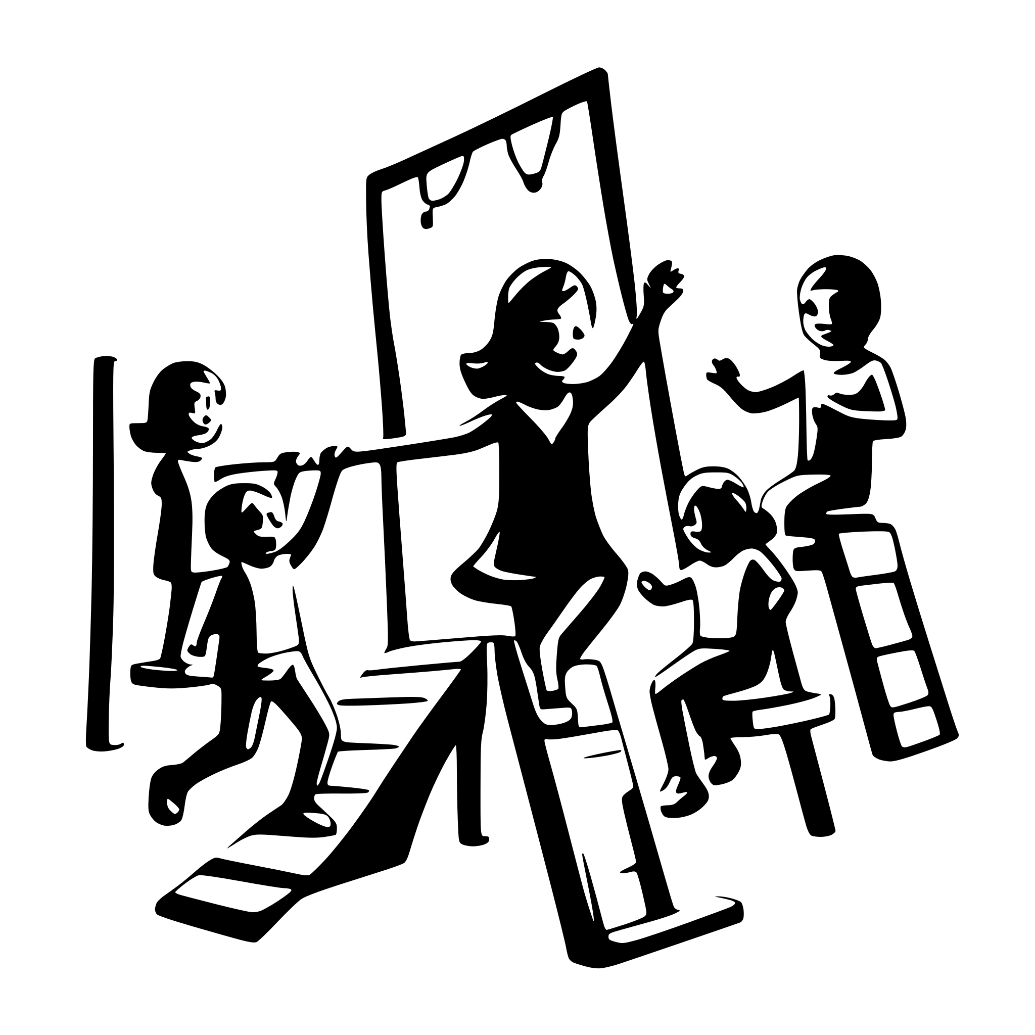 AI-generated SVG of a 10 children playing on a playground