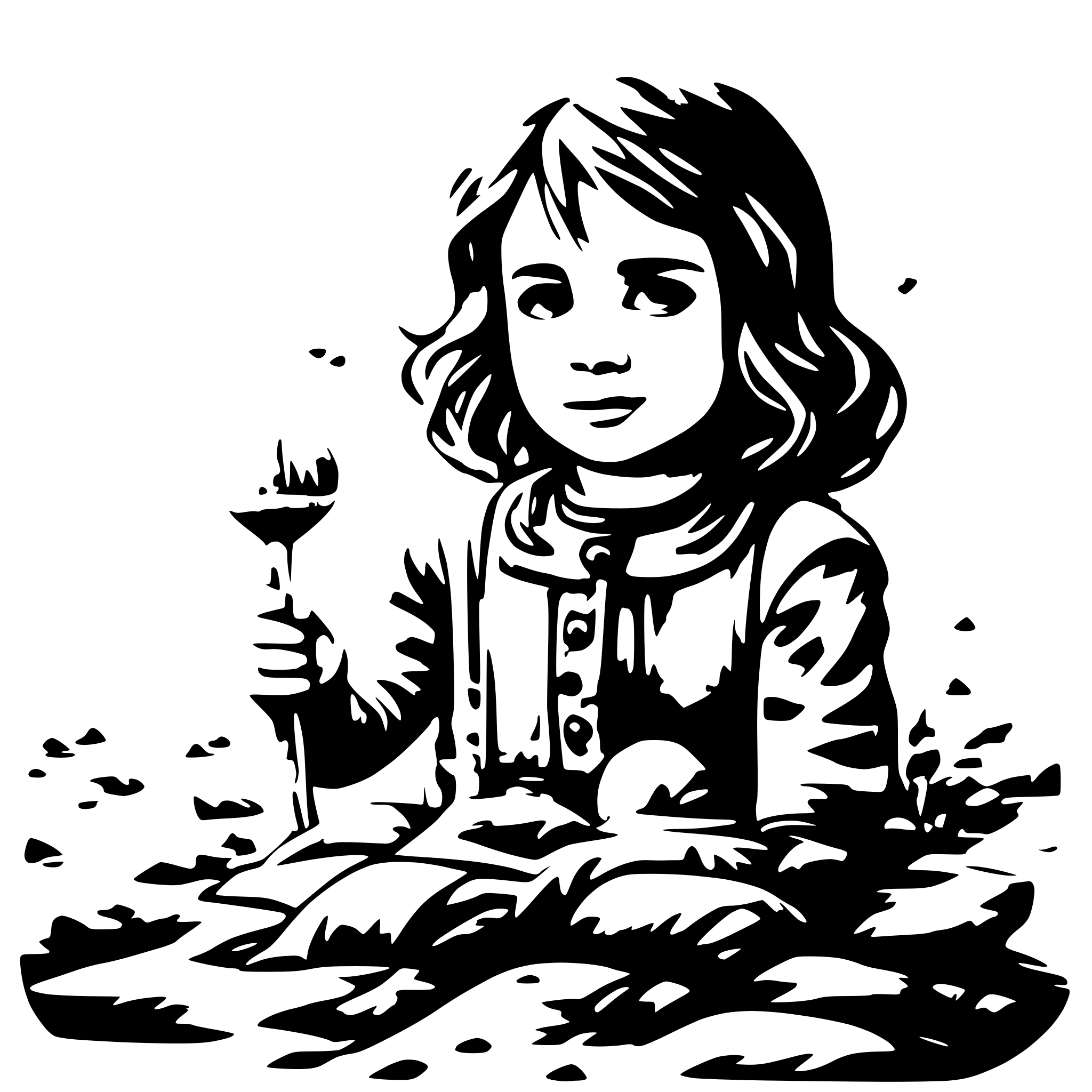 AI-generated SVG of 'child playing'