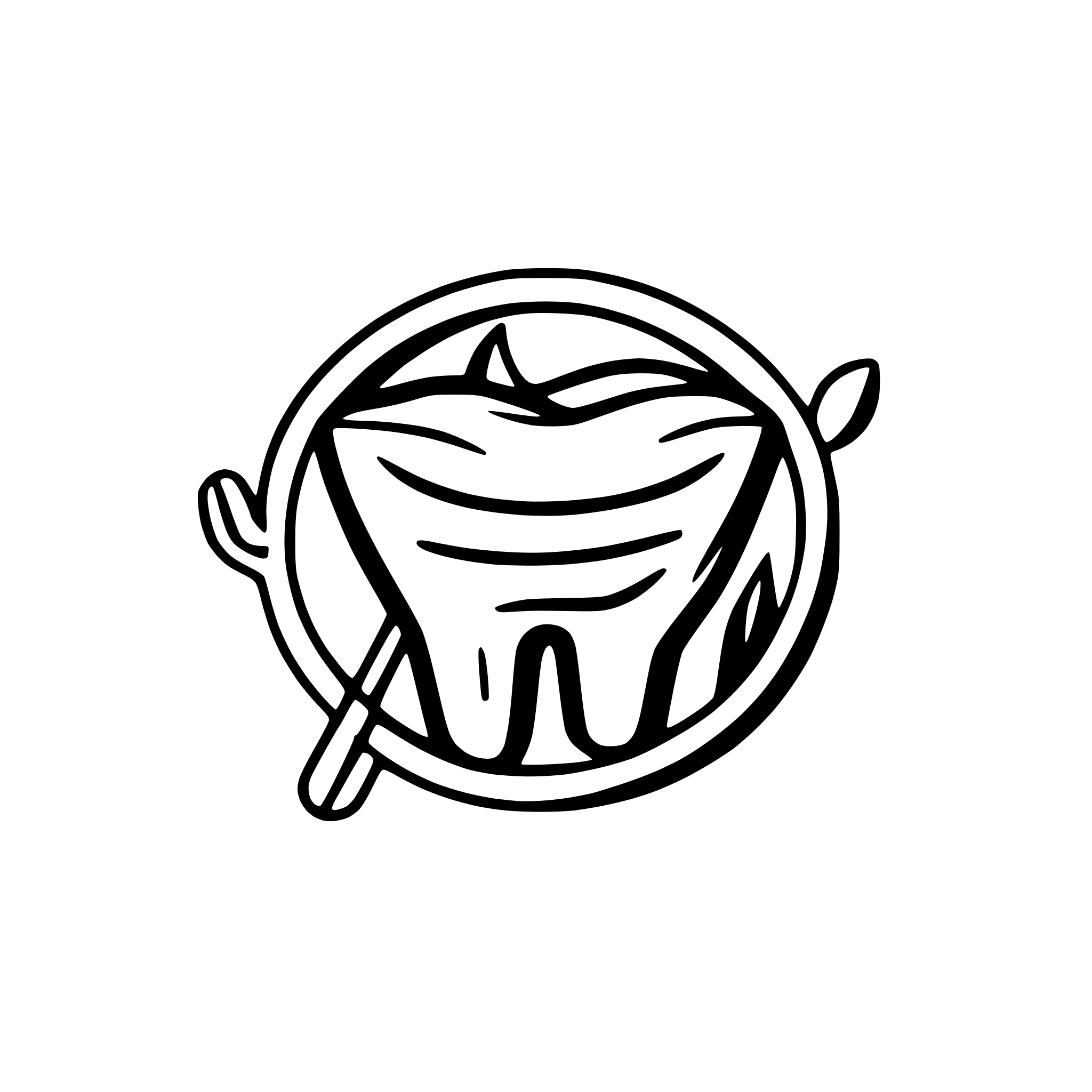AI-generated SVG of a Dental Logo Design Line art