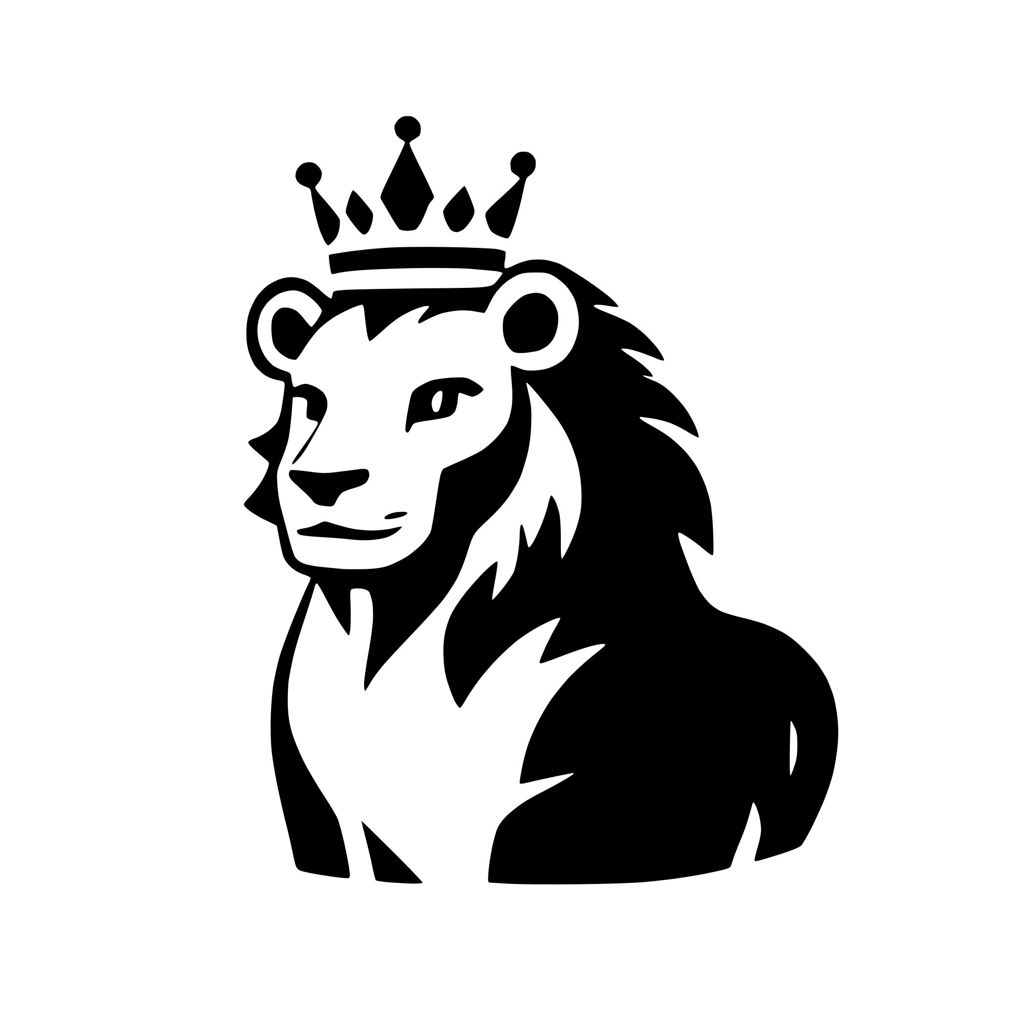 AI-generated SVG of 'lion with a crown'
