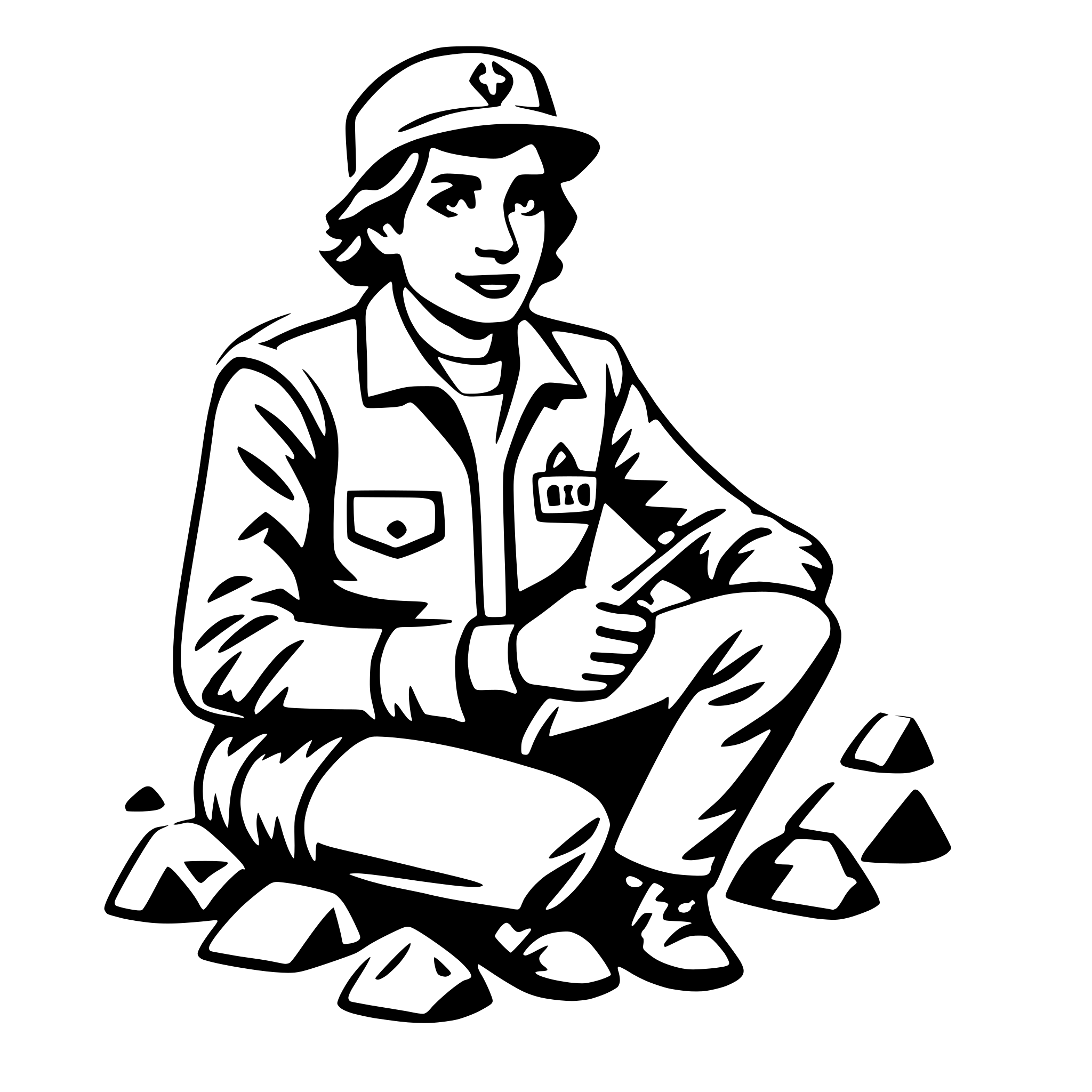 AI-generated SVG of a geologist