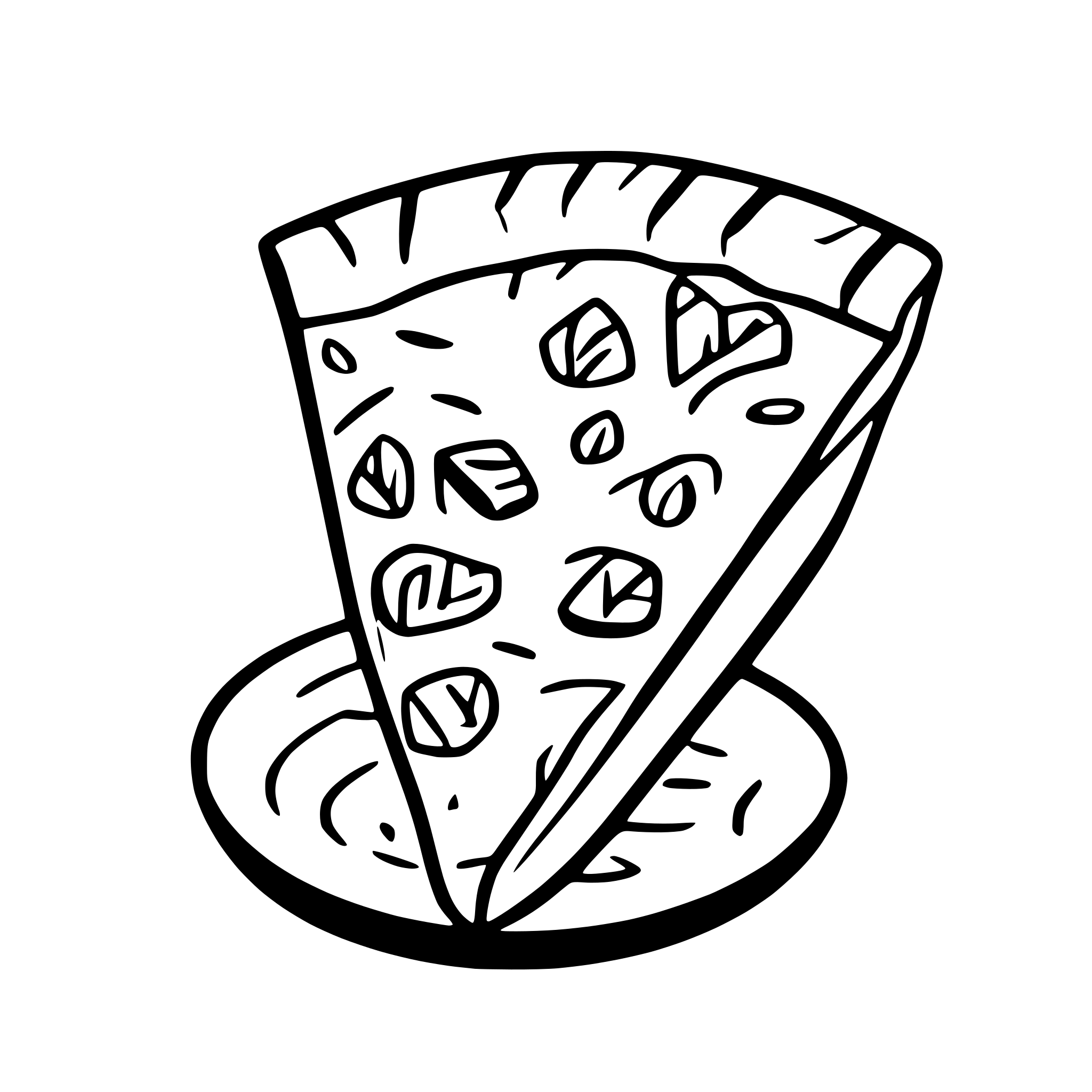 AI-generated SVG of 'pizza line art style'