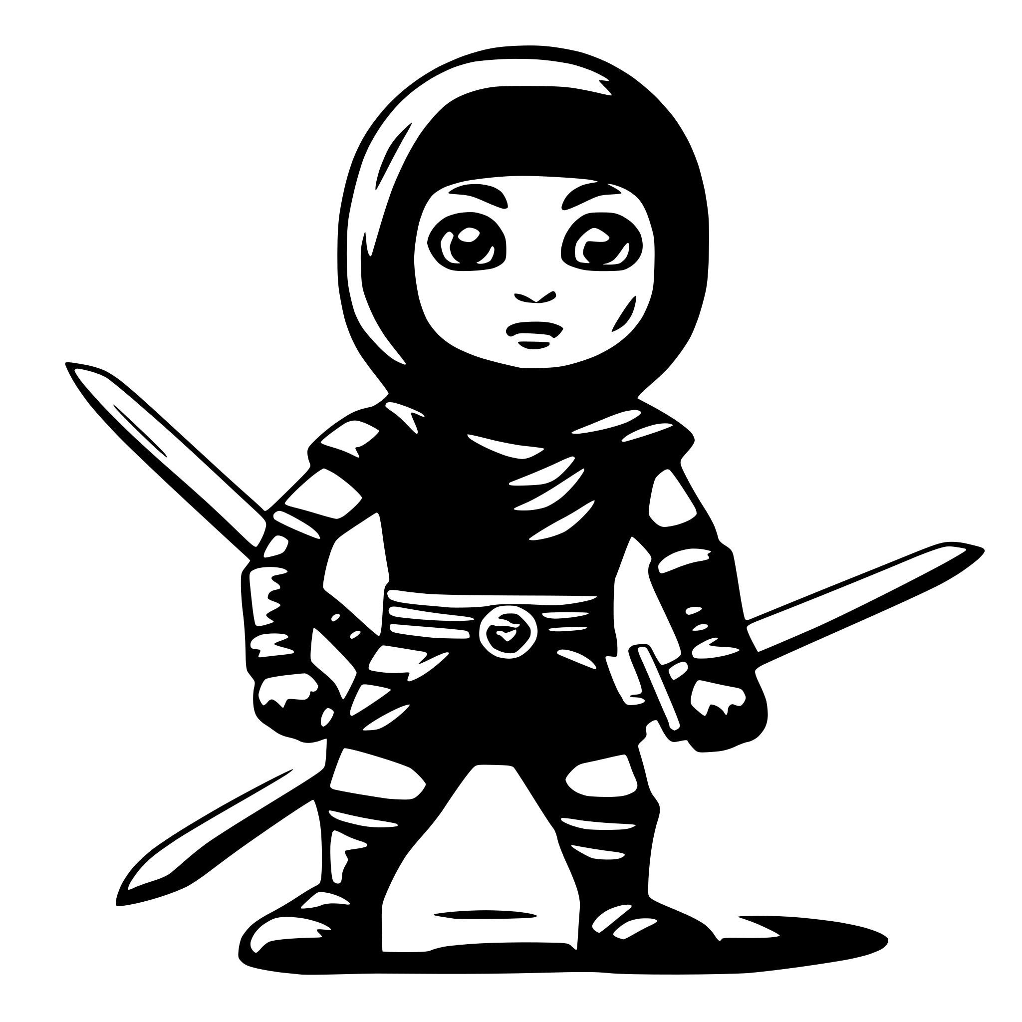 AI-generated SVG of 'baby ninja'