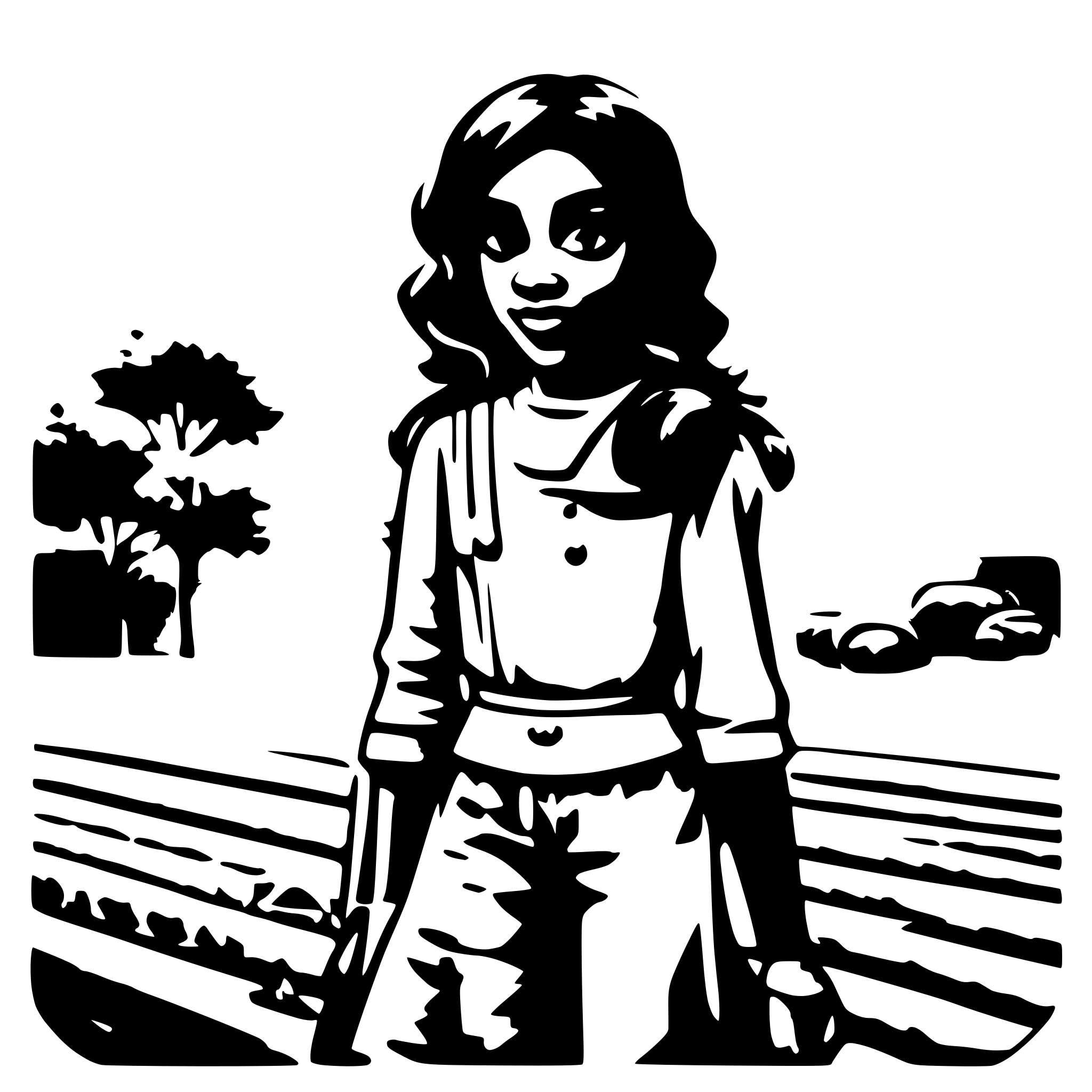AI-generated SVG of 'farming and black girl'