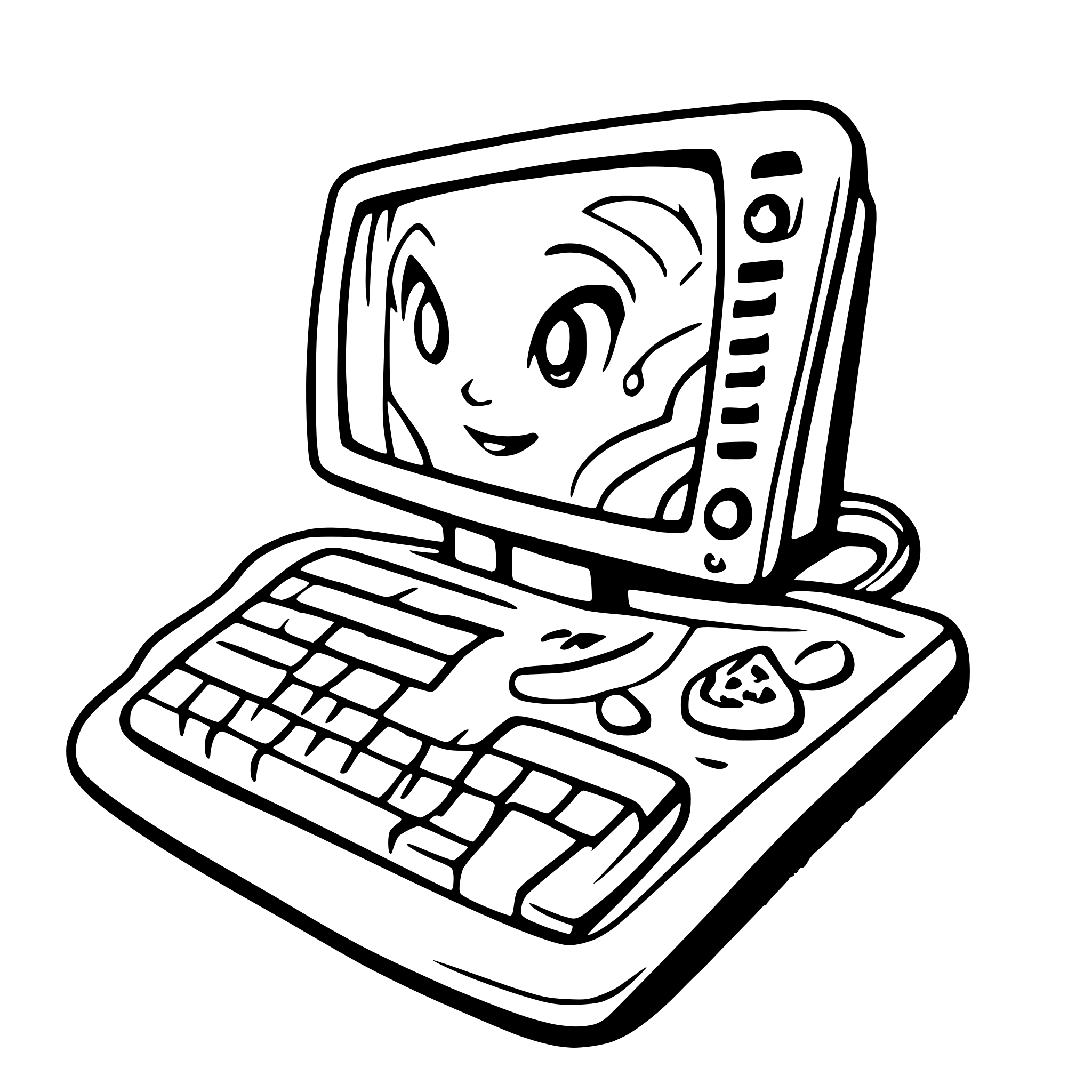 AI-generated SVG of a old pc