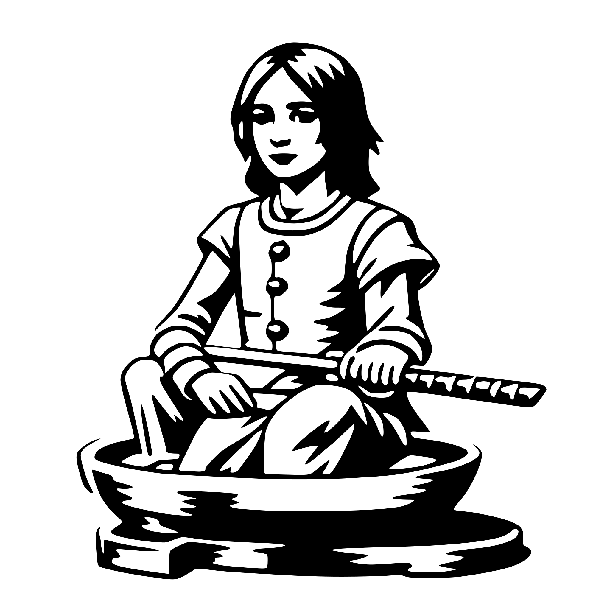 AI-generated SVG of a benzaiten