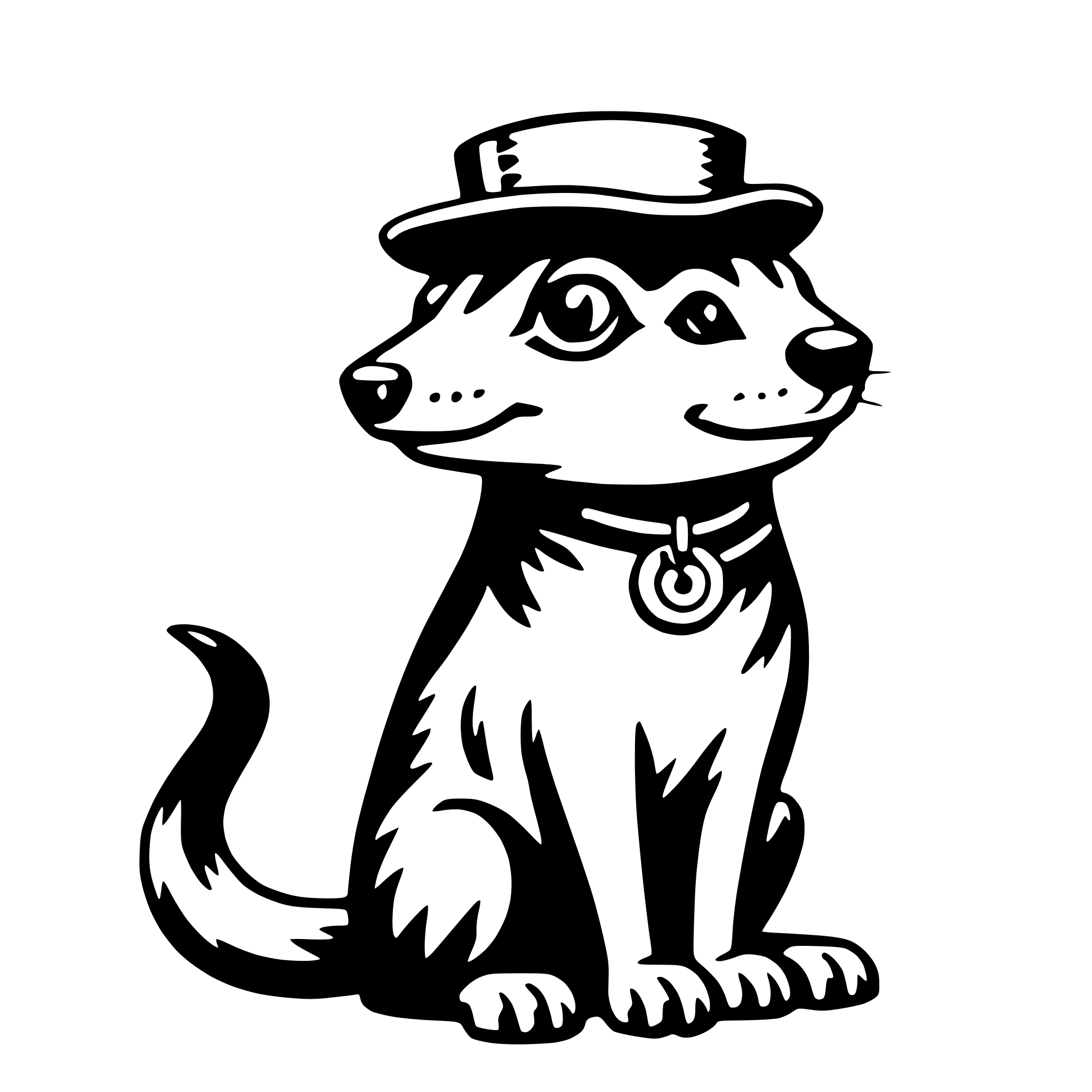 AI-generated SVG of a mongoose with monocle