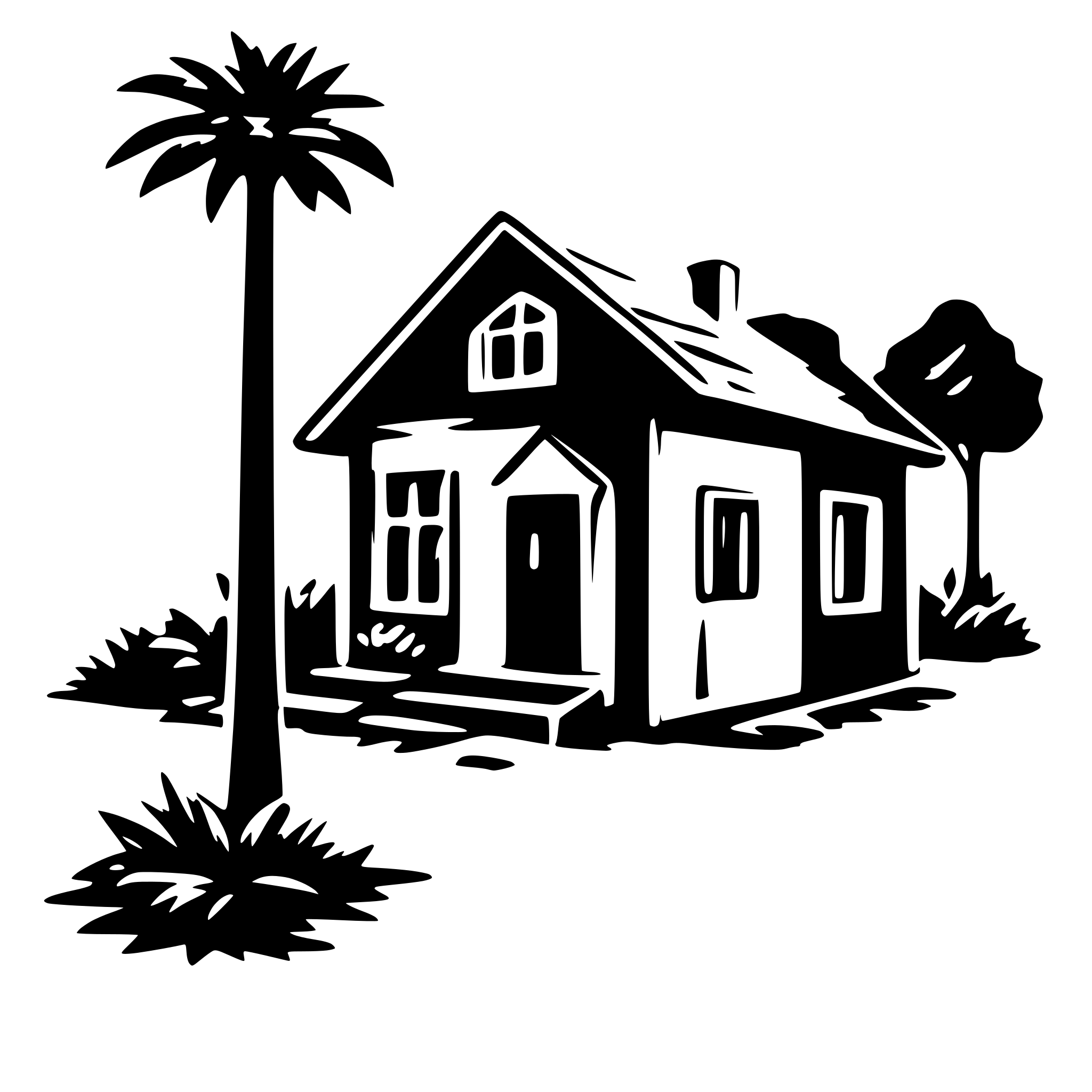 AI-generated SVG of 'Simple house frame banner'