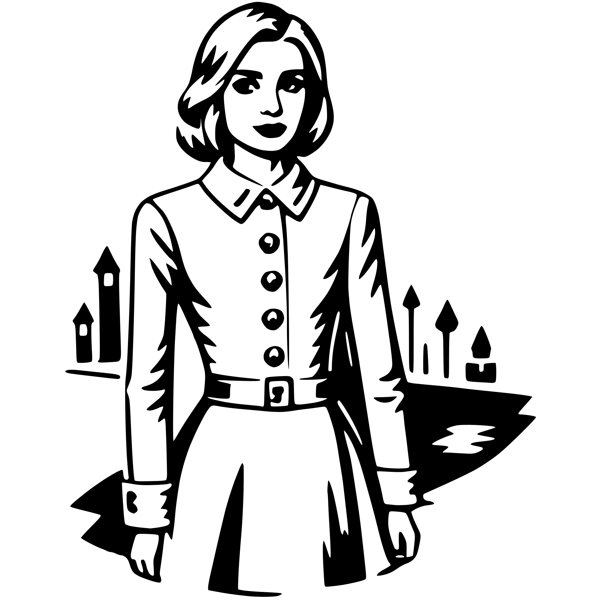 AI-generated SVG of a fashion designer