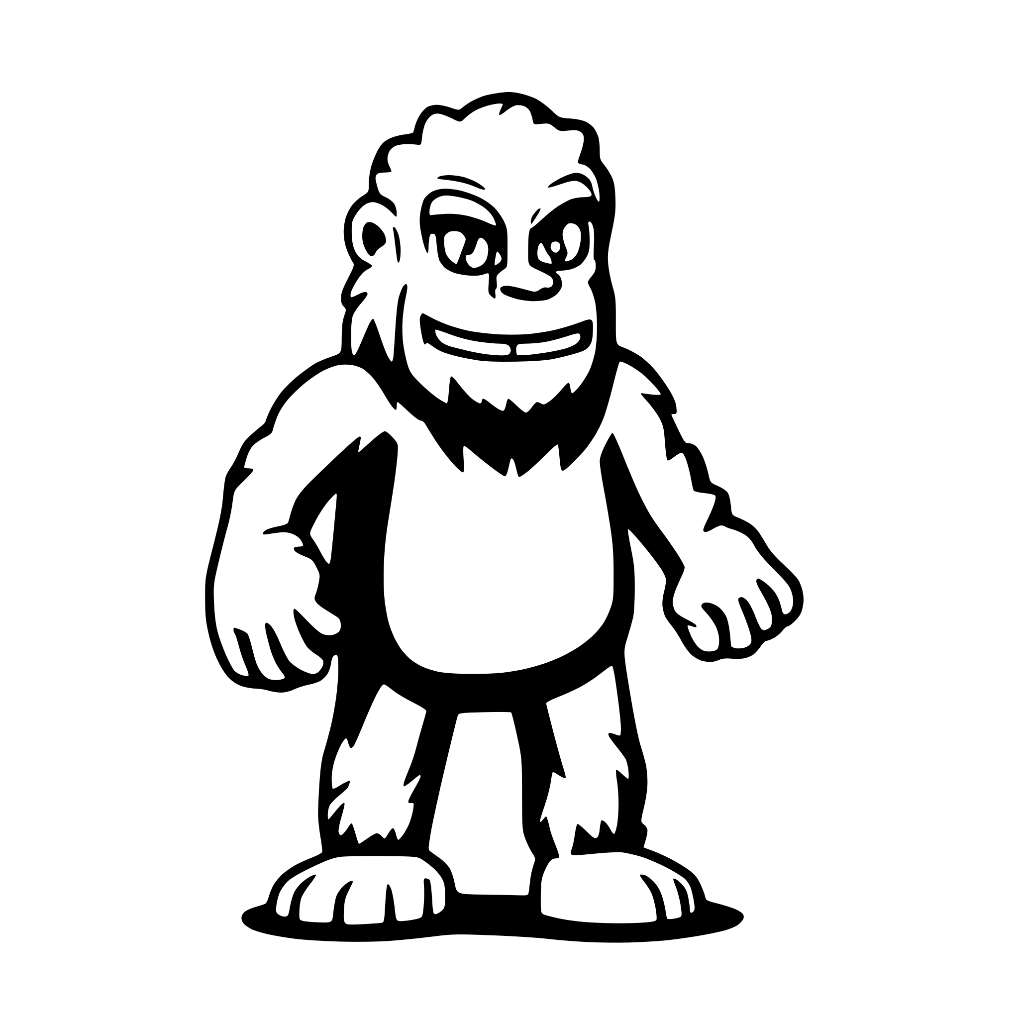 AI-generated SVG of 'cartoonish bigfoot creature'
