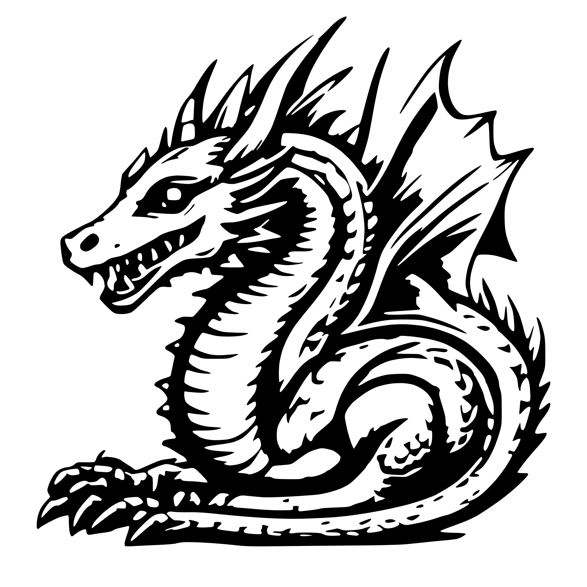 AI-generated SVG of a dragon