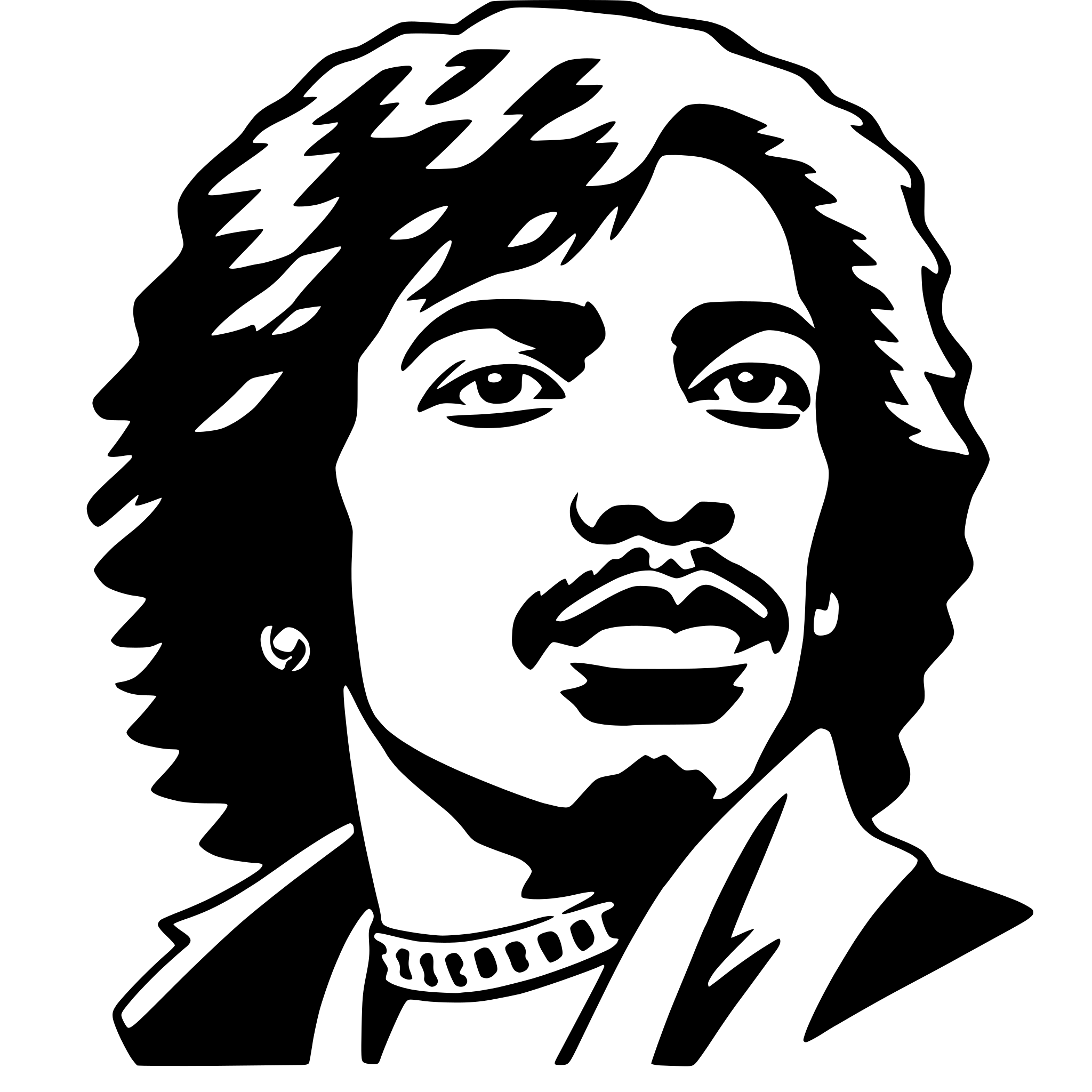 AI-generated SVG of 'jimi hendrix'