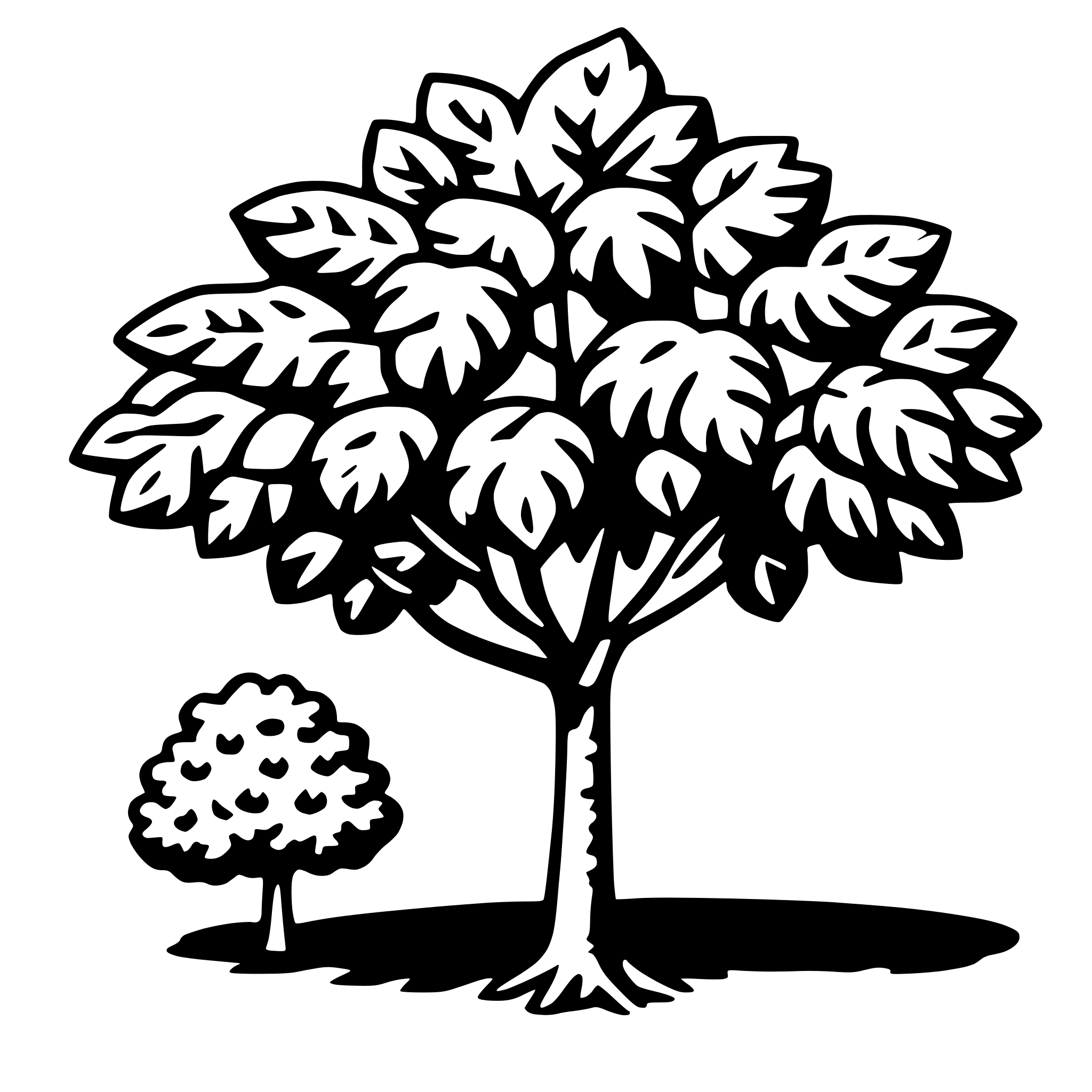 AI-generated SVG of a mulberry tree