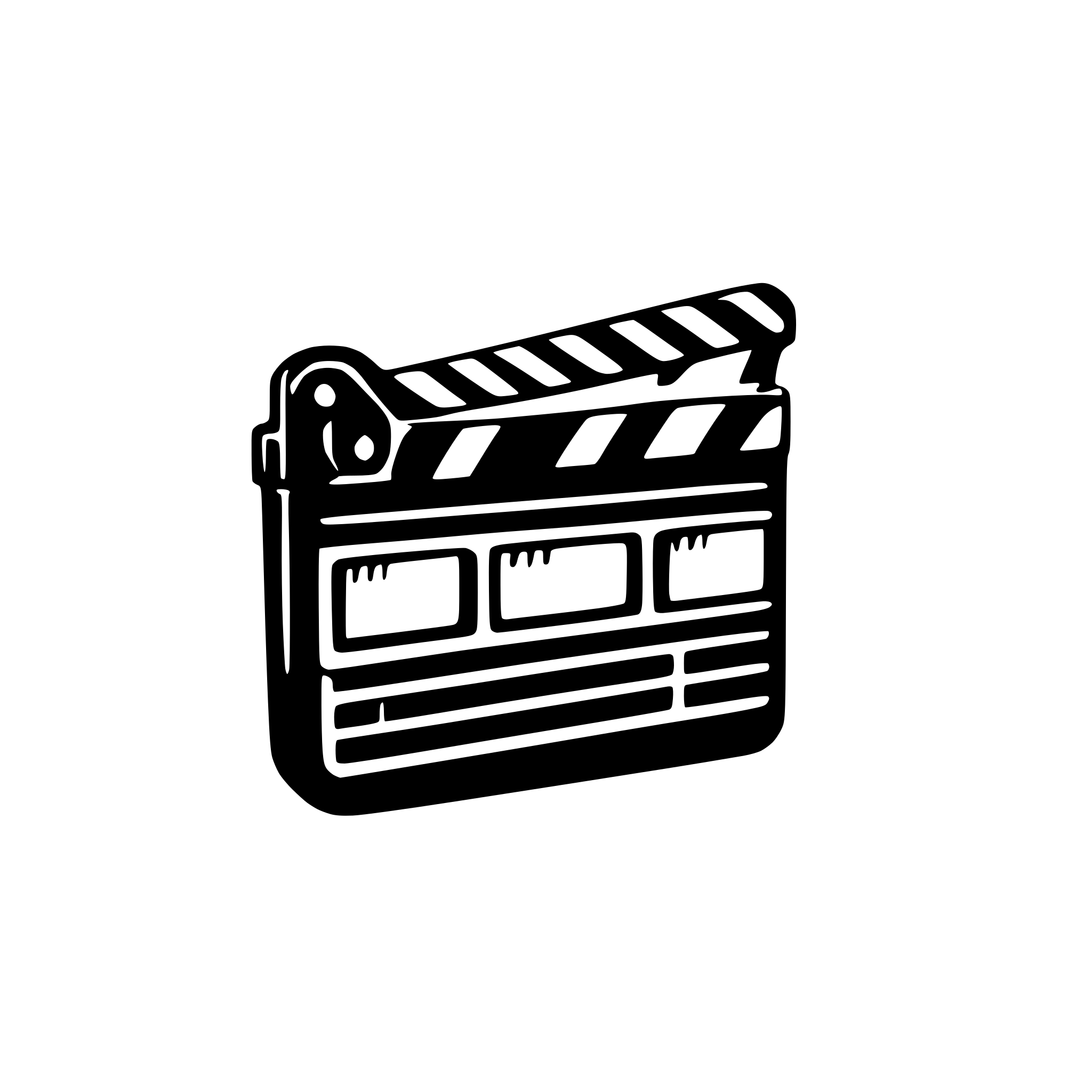AI-generated SVG of 'film clapperboard in blue'