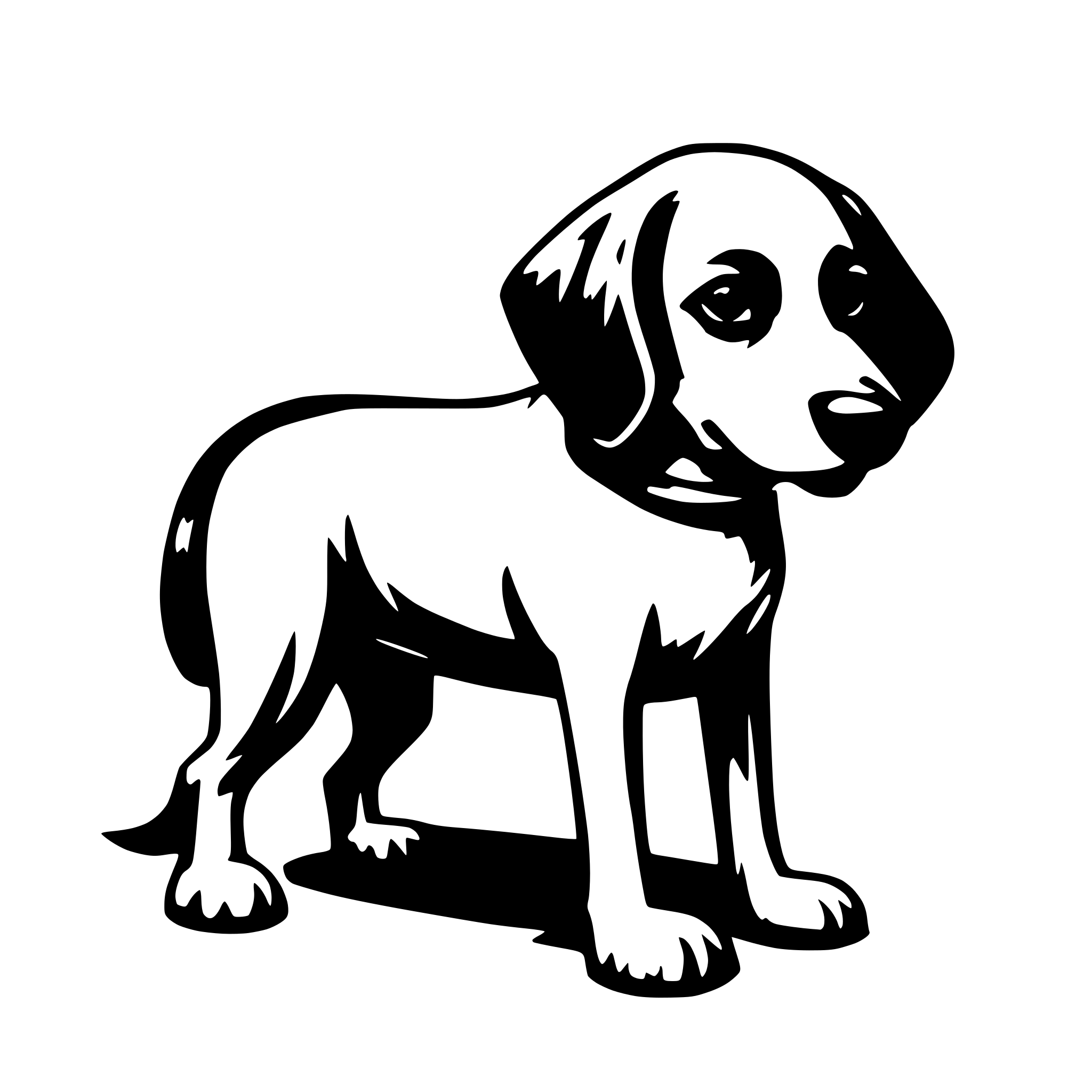 AI-generated SVG of a dog