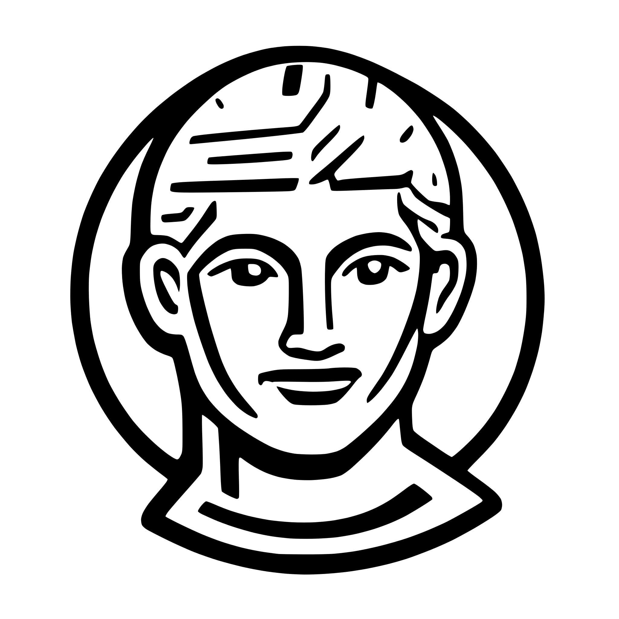 AI-generated SVG of 'demosthenes face'